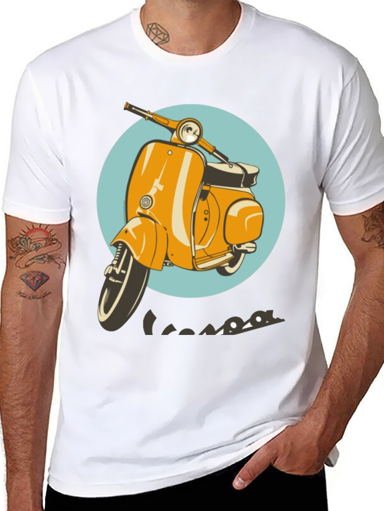 Retro Vespa Scooter Graphic T-Shirt