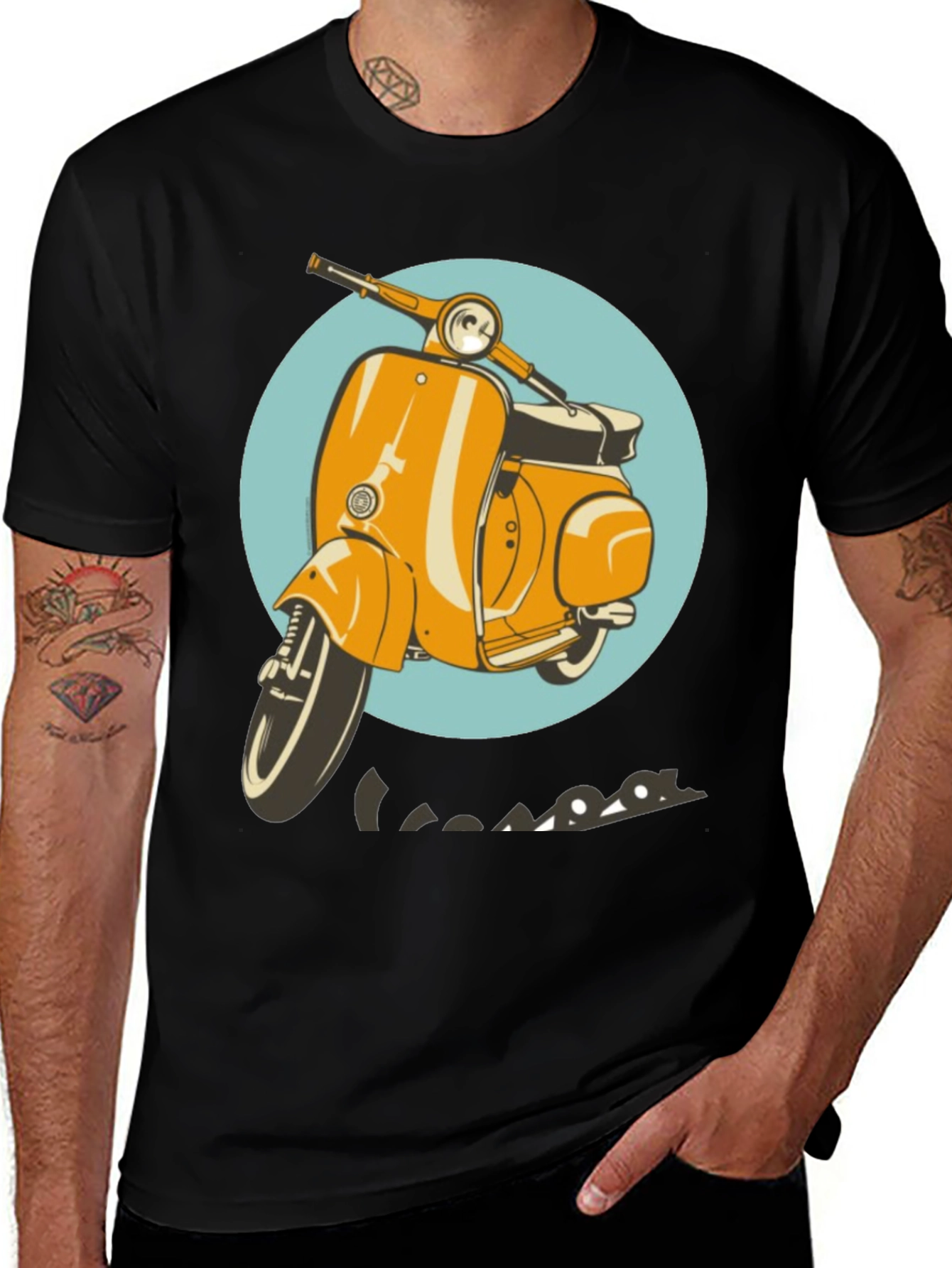 Retro Vespa Scooter Graphic T-Shirt