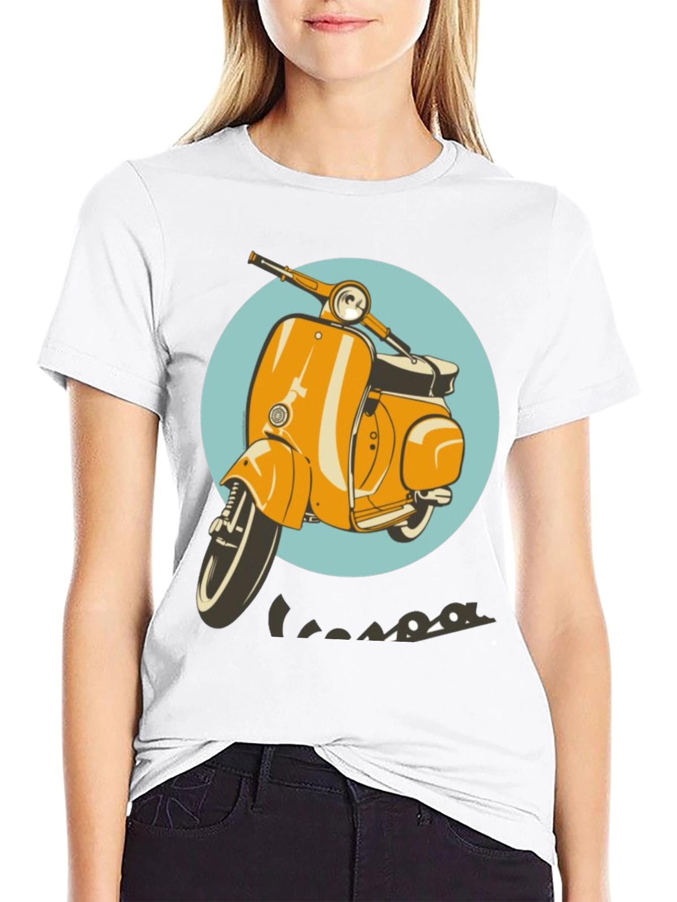 Retro Vespa Scooter Graphic T-Shirt