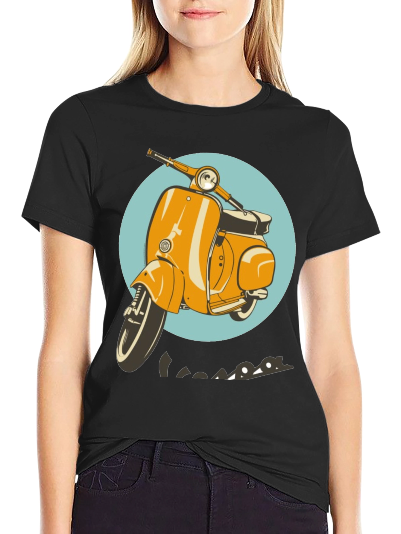 Retro Vespa Scooter Graphic T-Shirt