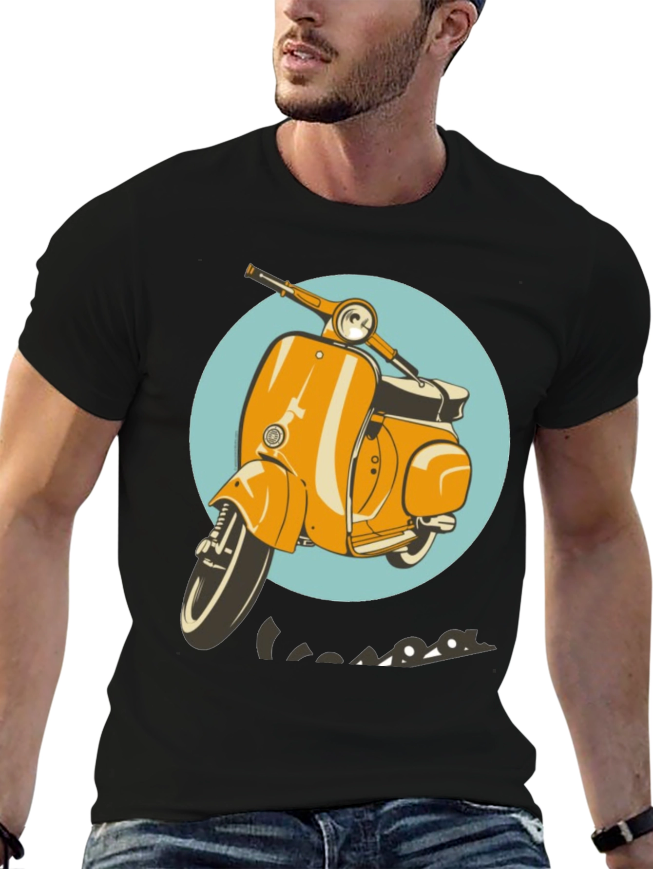 Retro Vespa Scooter Graphic T-Shirt