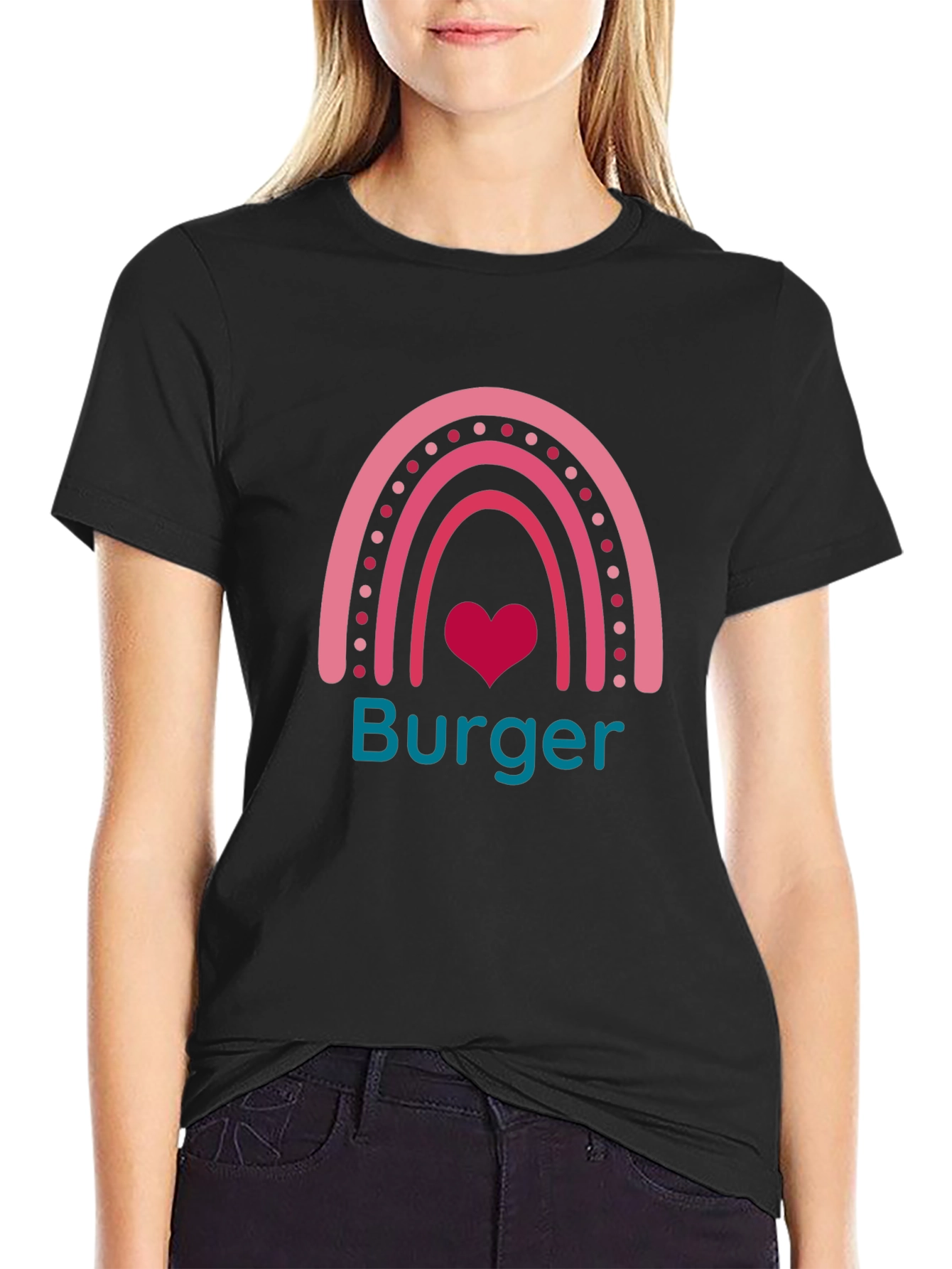 Burger Rainbow Graphic T-Shirt