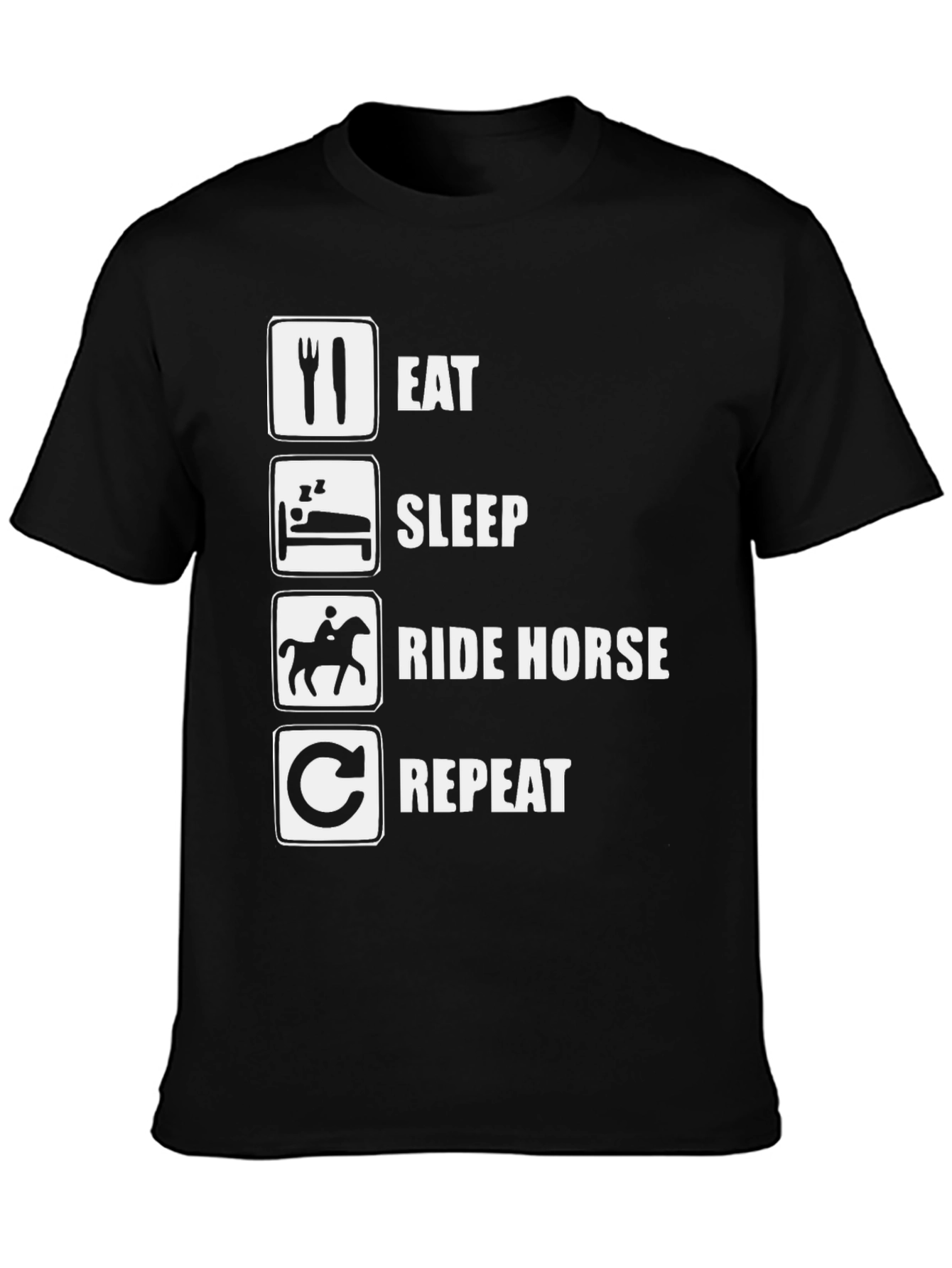 Eat Sleep Ride Horse Repeat Graphic Tee