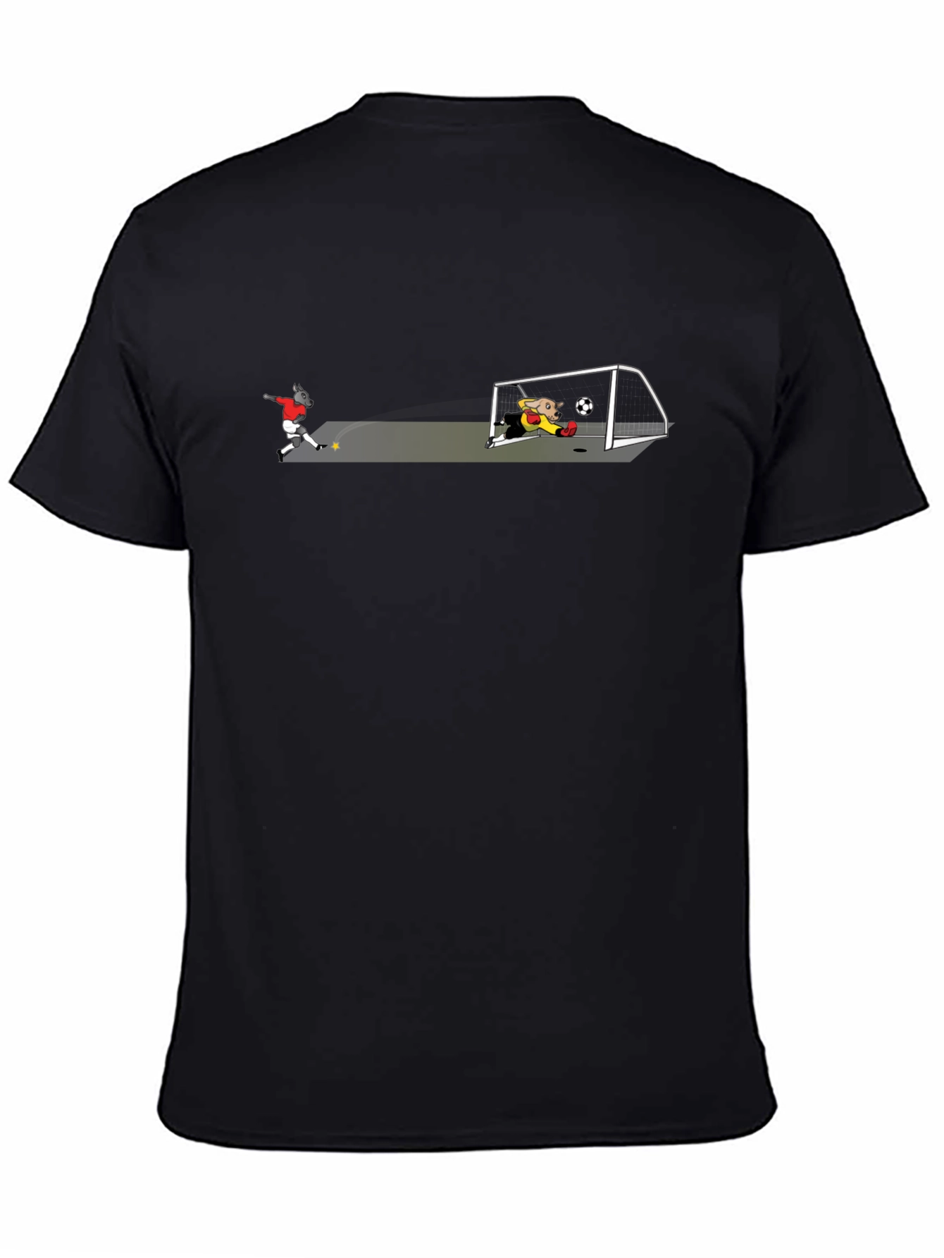 Soccer Goal Graphic T-Shirt - Black