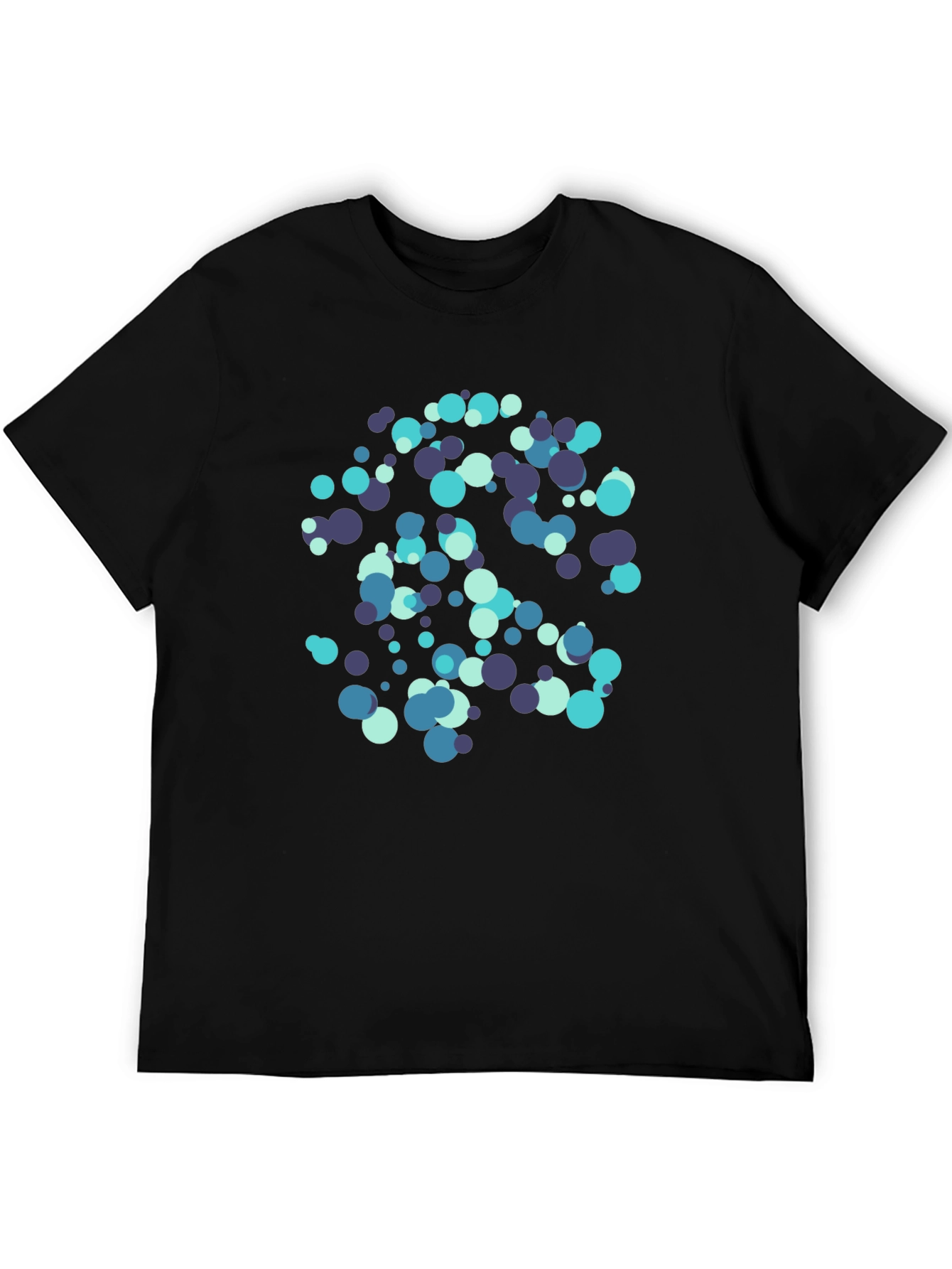 Abstract Circles Black T-Shirt - Modern Design