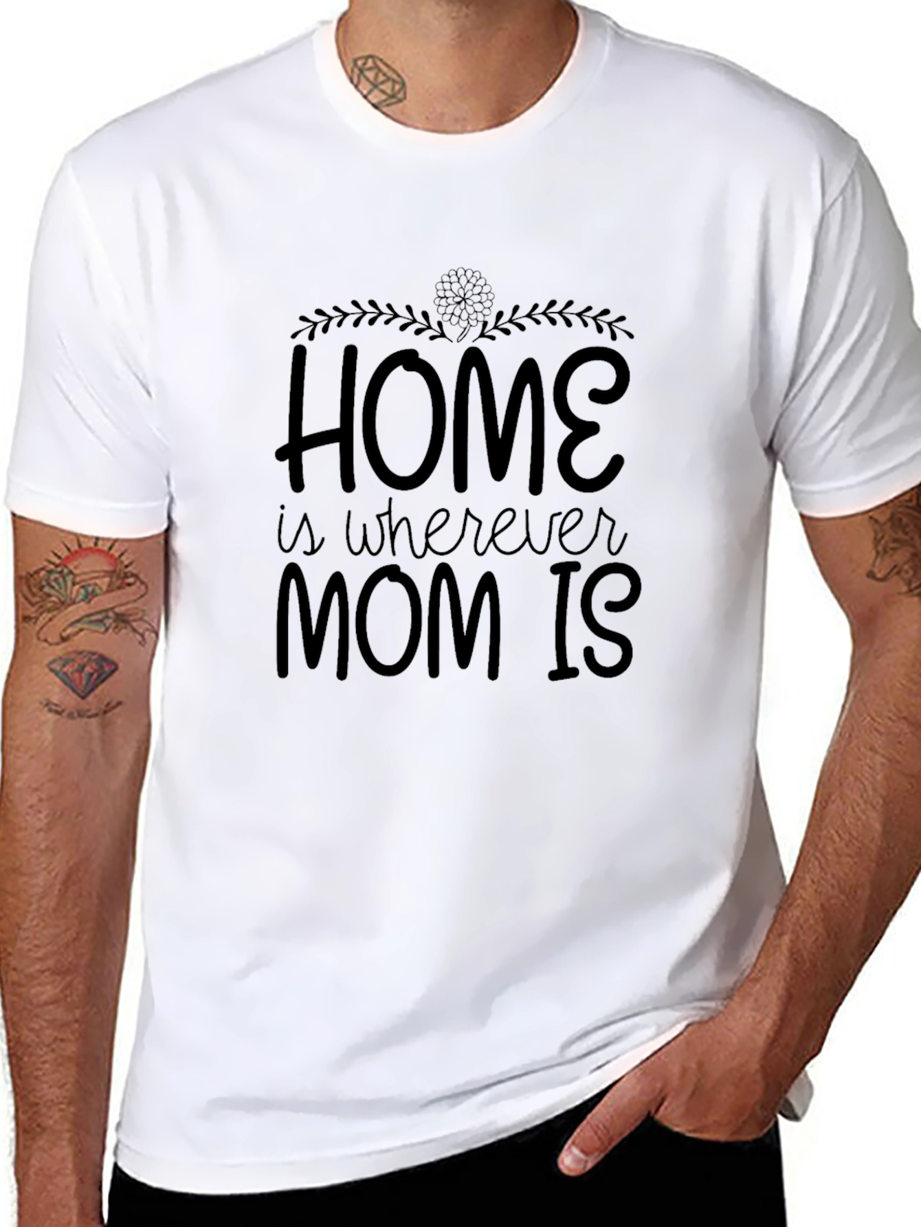 Home is Where Mom Is - Black T-Shirt