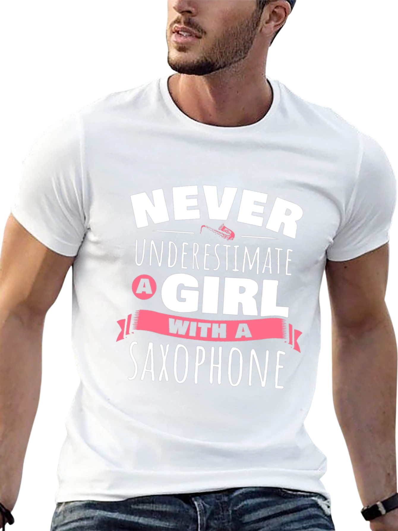 Never Underestimate A Girl With A Saxophone T-Shirt