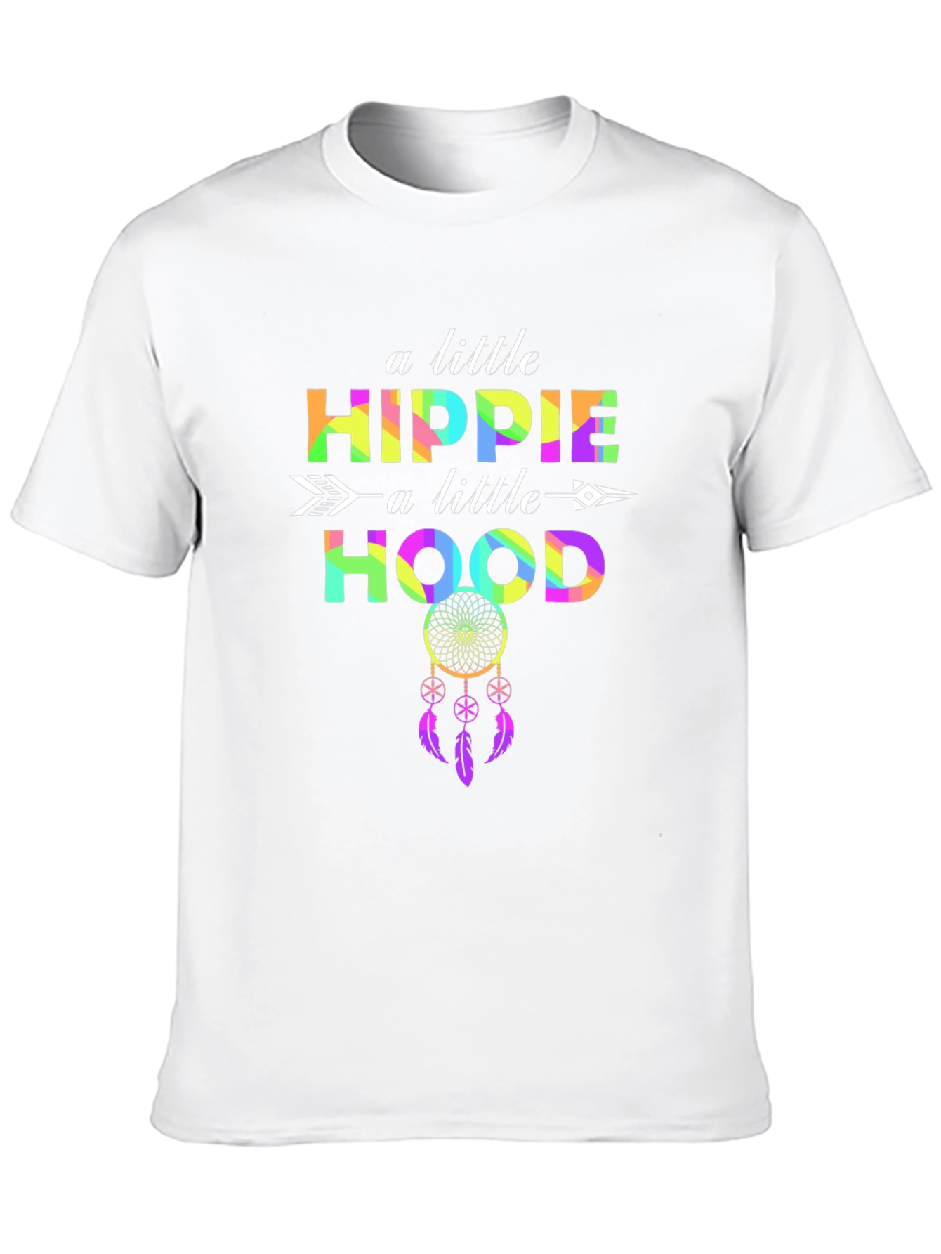 Hippie Hood T-Shirt Dreamcatcher Graphic Tee - Mens