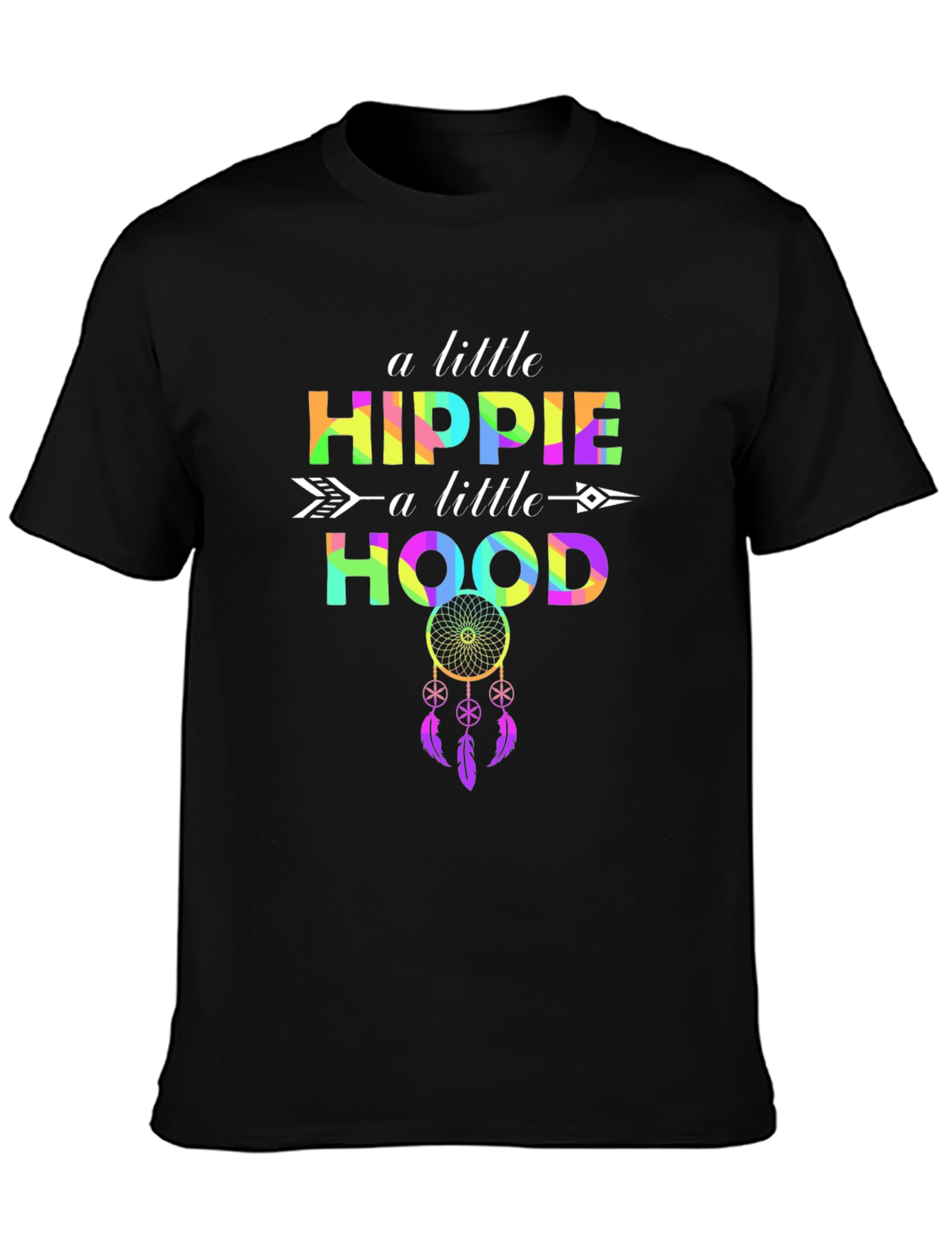 Hippie Hood T-Shirt Dreamcatcher Graphic Tee - Mens