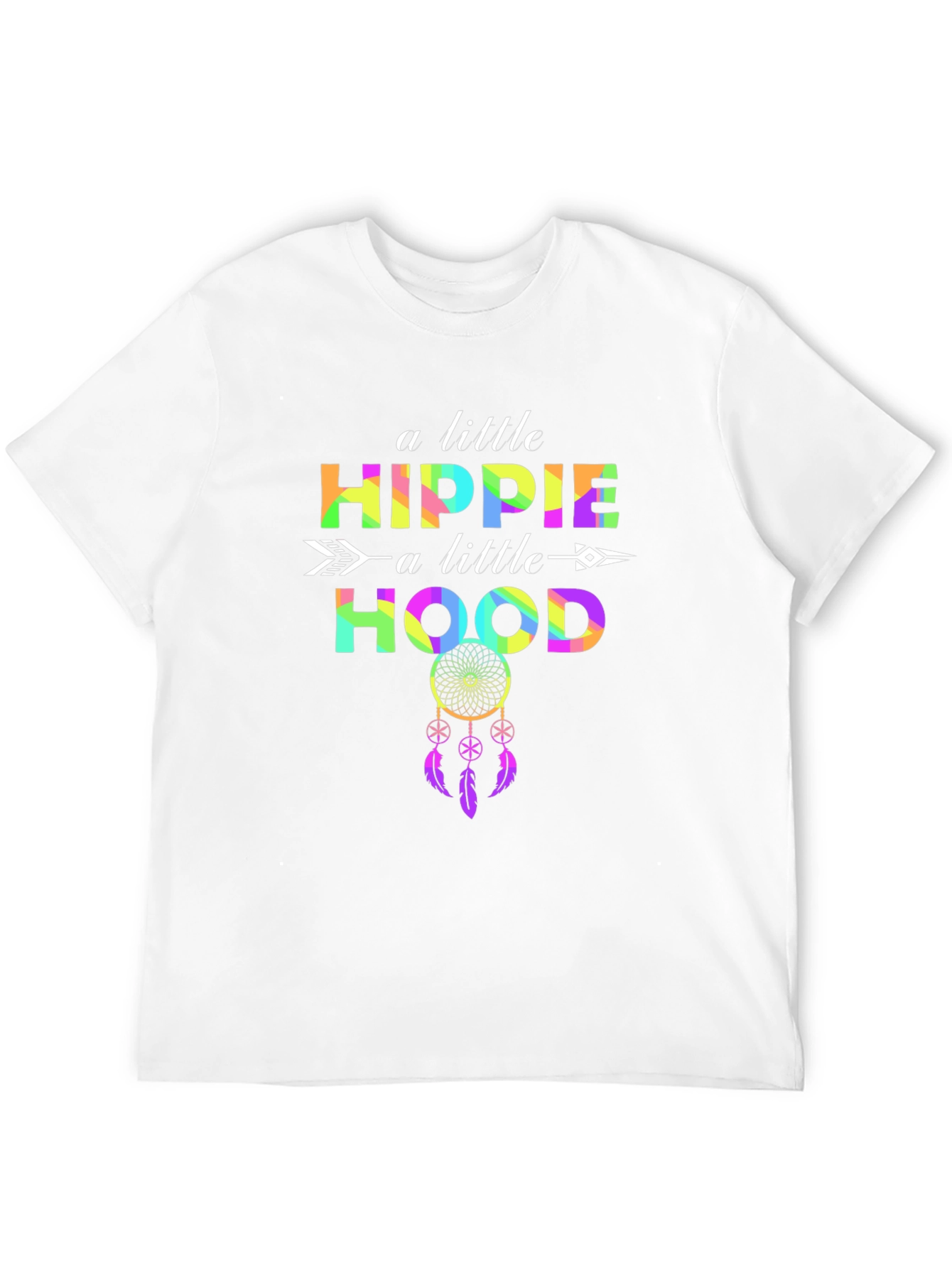 Hippie Hood T-Shirt Dreamcatcher Graphic Tee - Mens