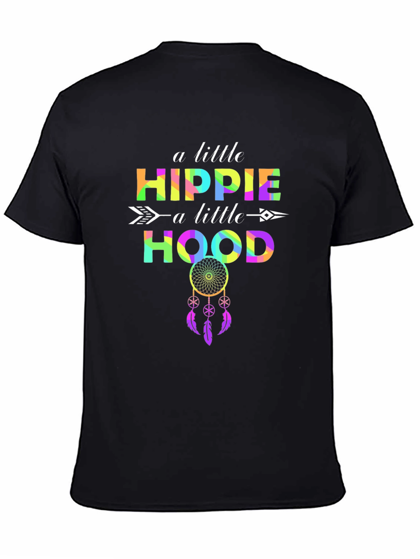Hippie Hood T-Shirt Dreamcatcher Graphic Tee - Mens