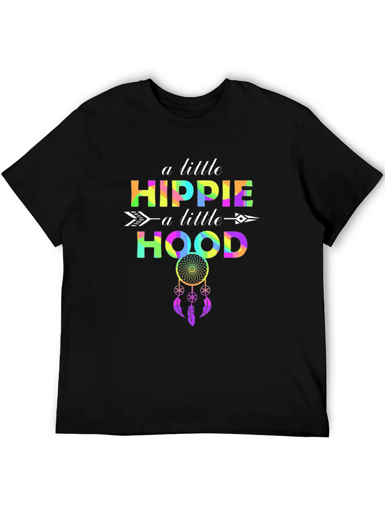 Hippie Hood T-Shirt Dreamcatcher Graphic Tee - Mens