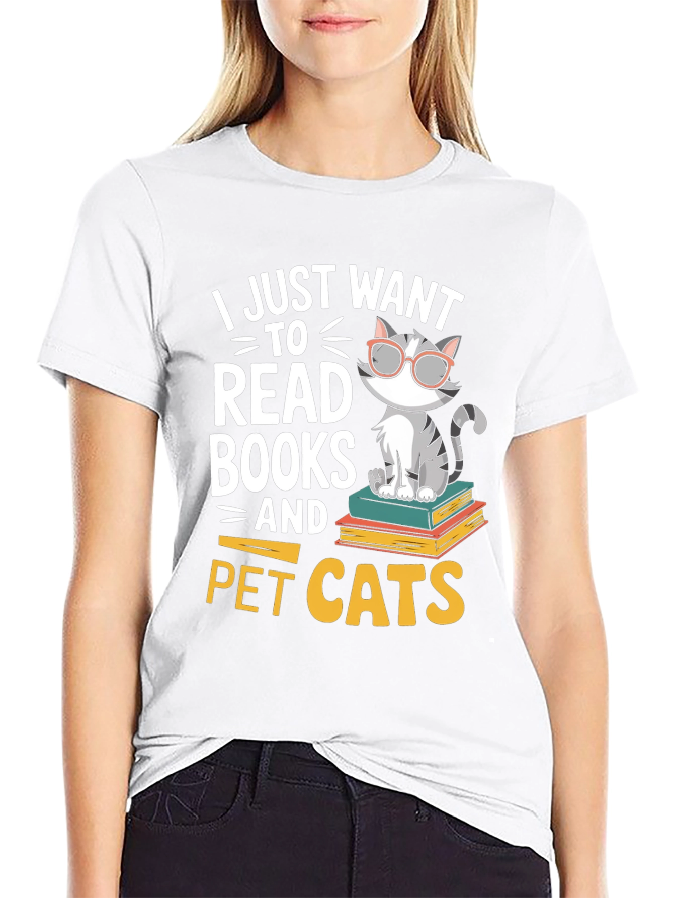 Bookworm Cat T-Shirt