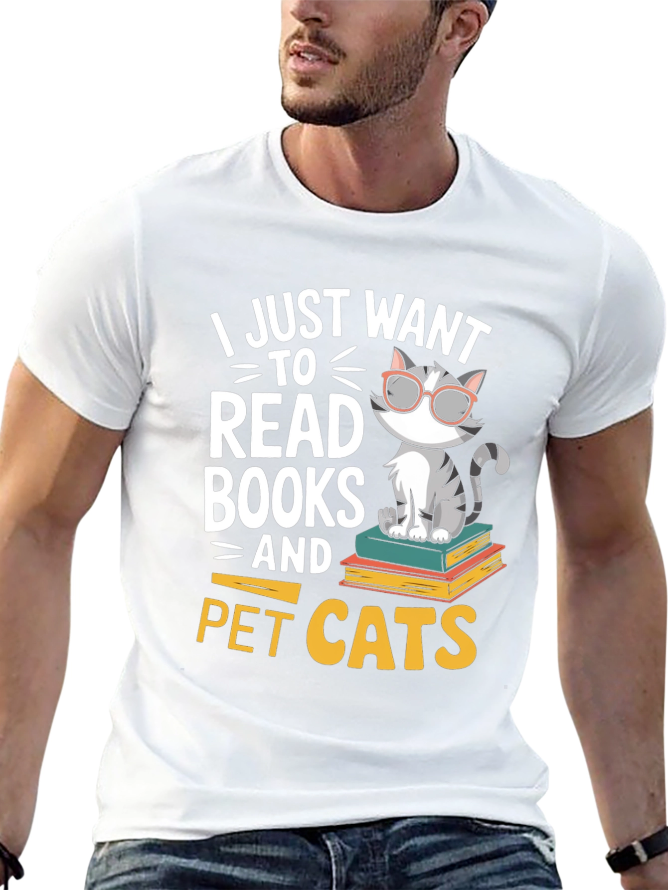 Bookworm Cat T-Shirt