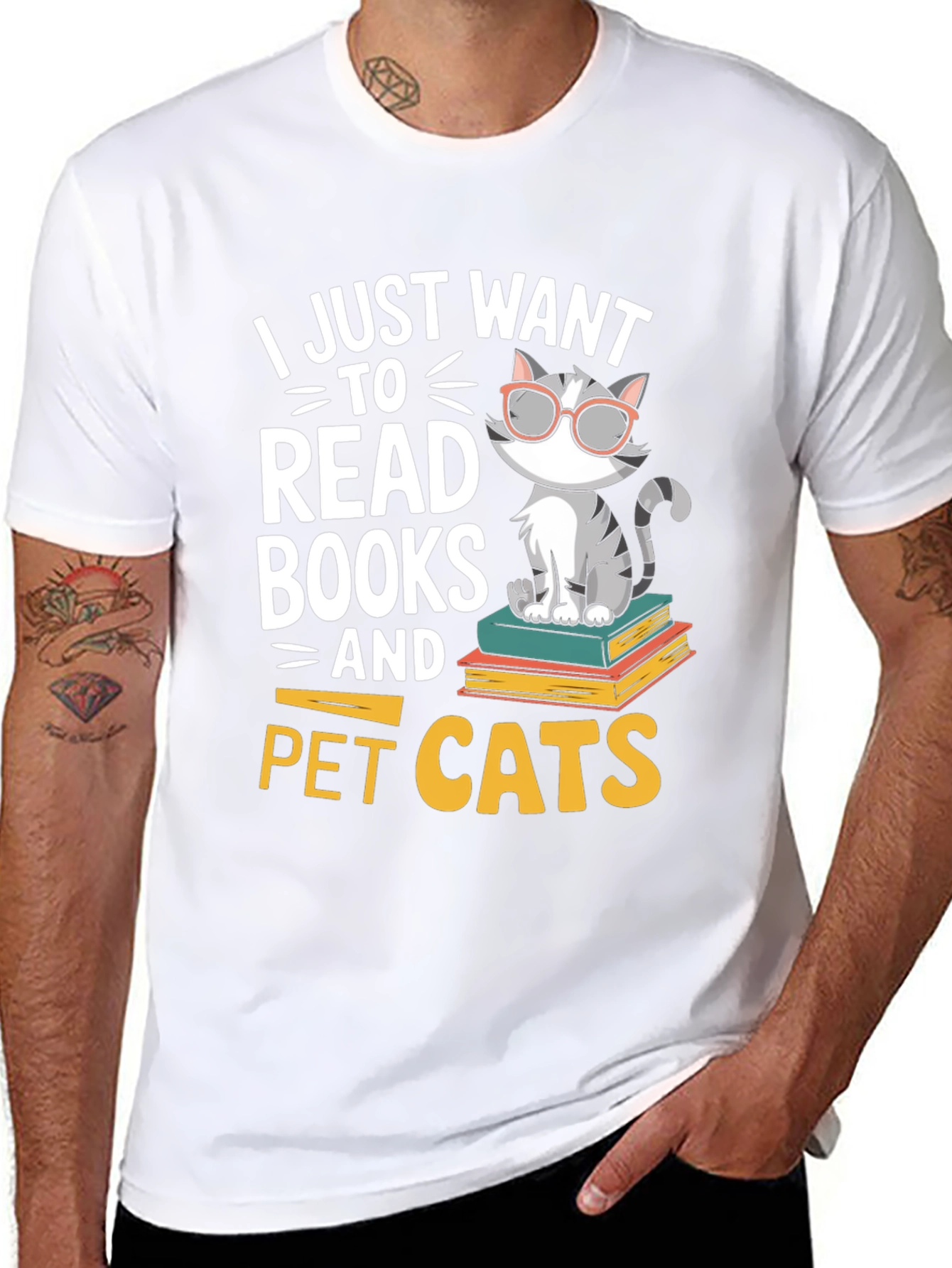 Bookworm Cat T-Shirt