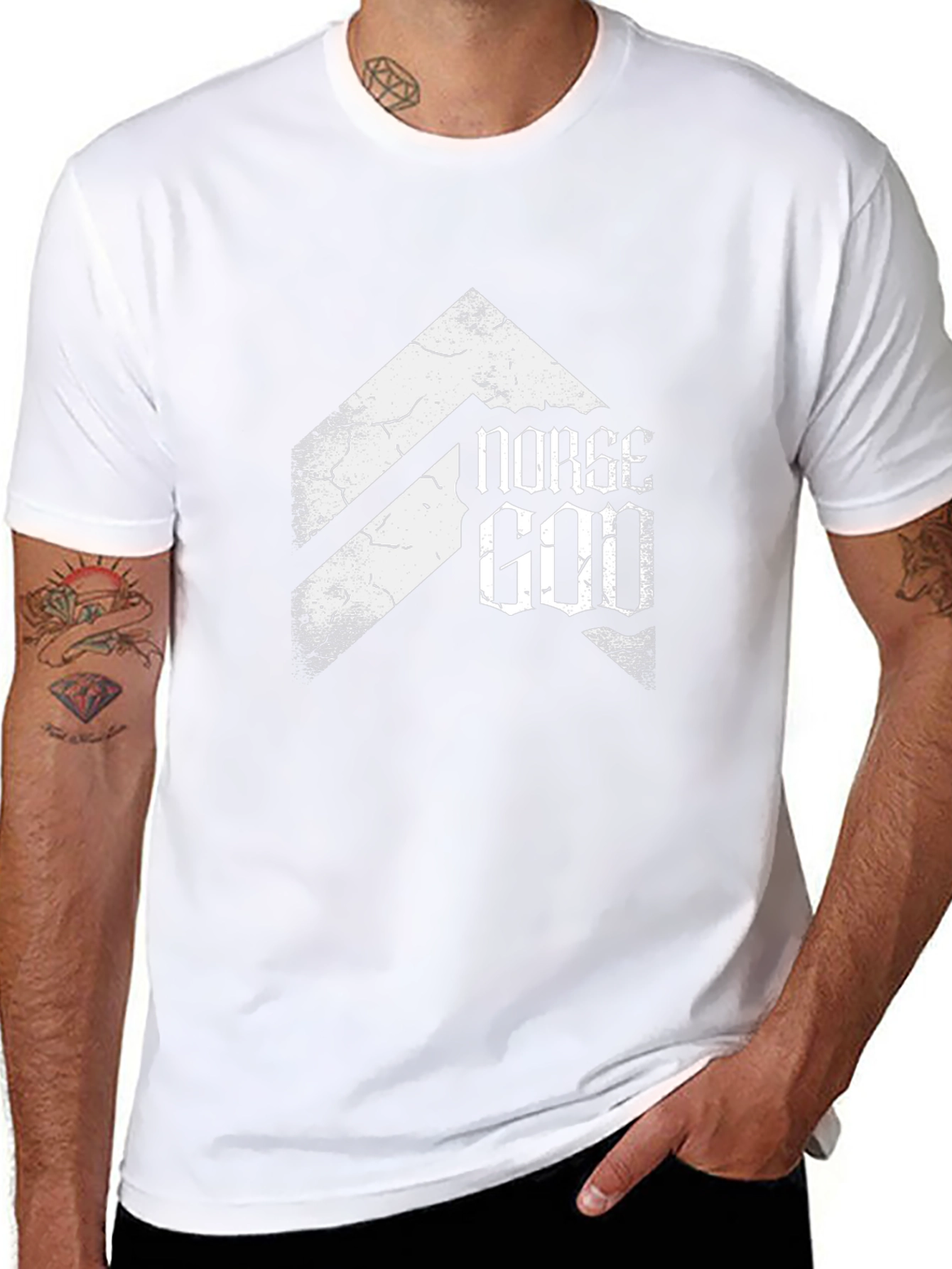 Norse God Graphic Black T-Shirt