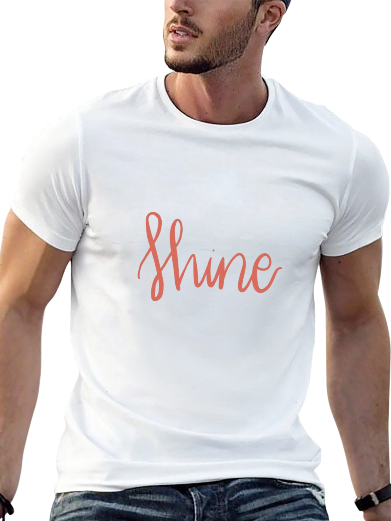 Shine Graphic Tee - Stylish Black T-Shirt