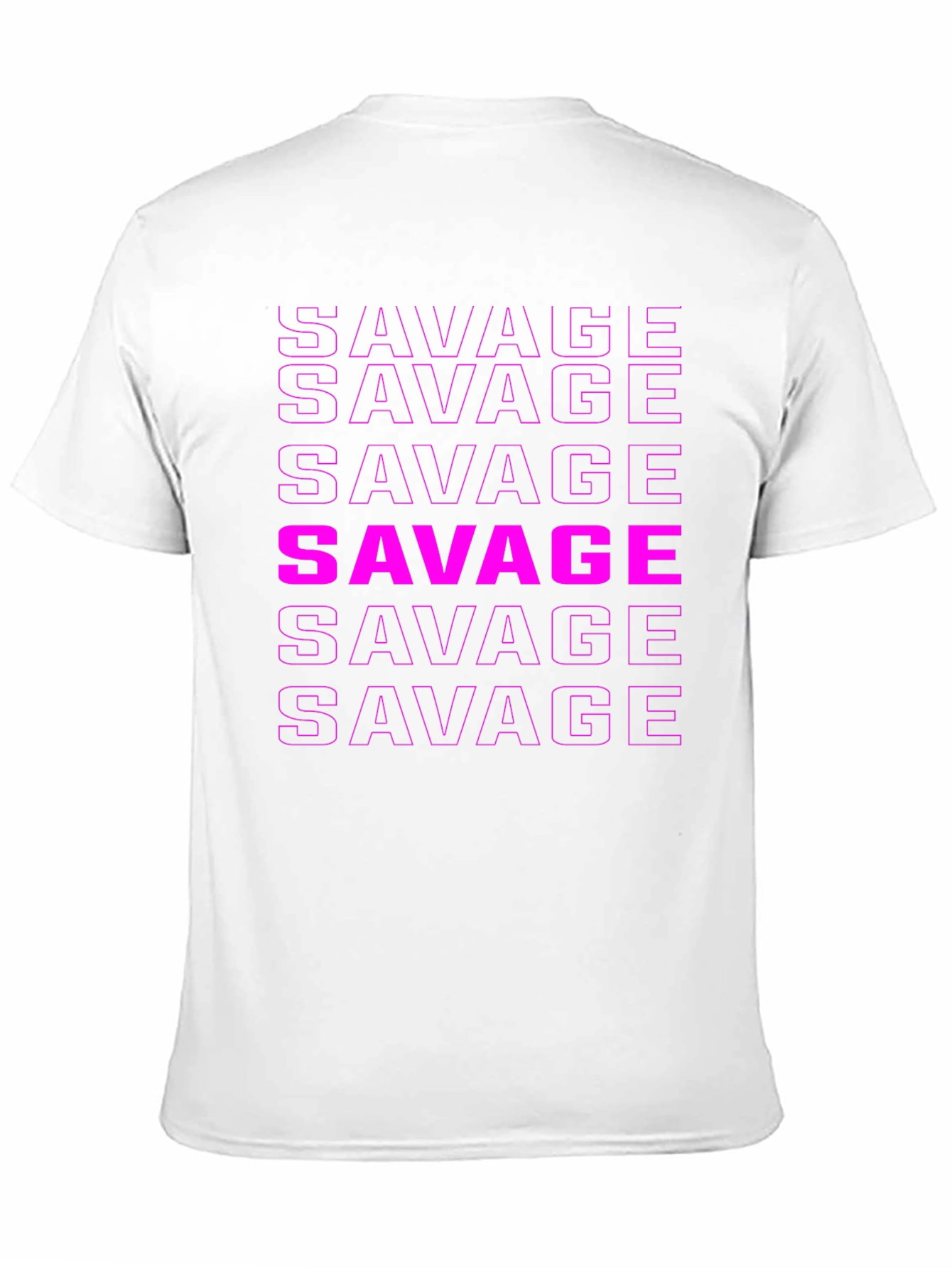 Savage Text Graphic Print Tee - Black