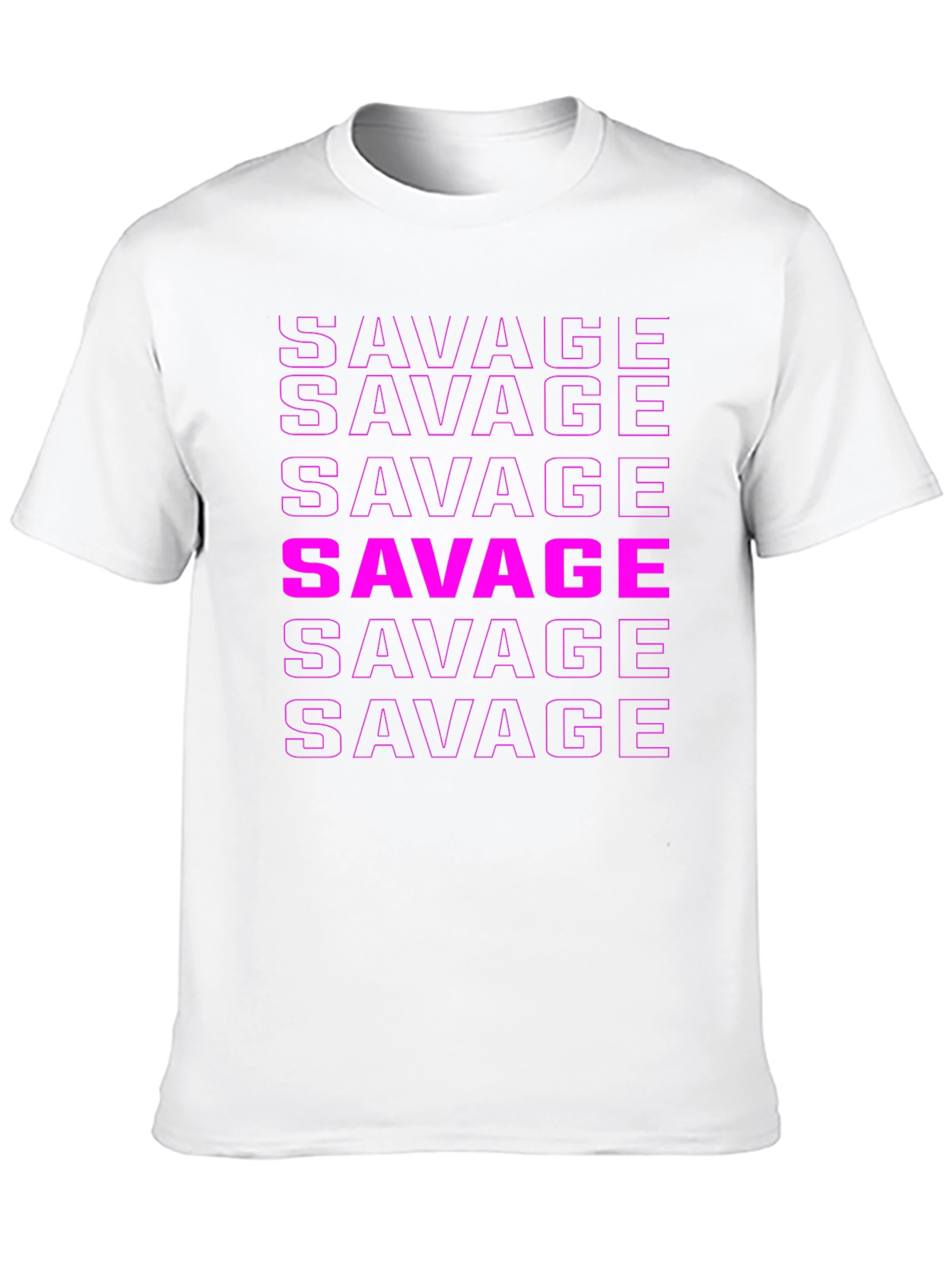 Savage Text Graphic Print Tee - Black