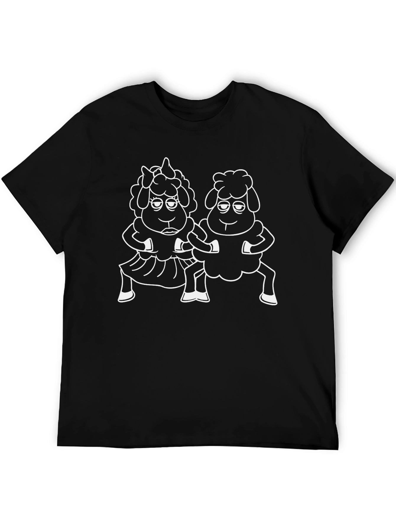 Funny Sheep Couple Graphic T-Shirt