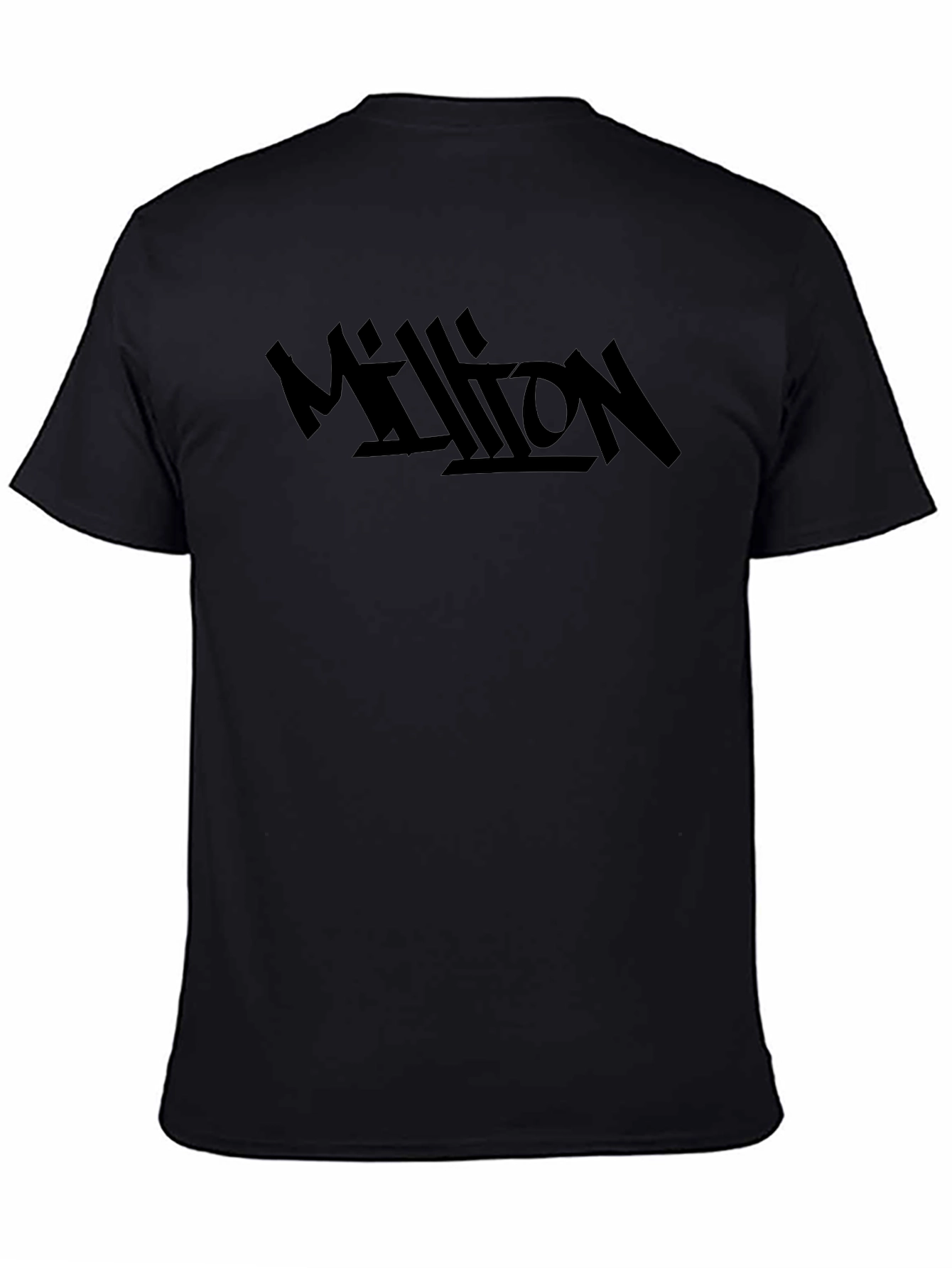Million Graphic Tee - Black Cotton Blend