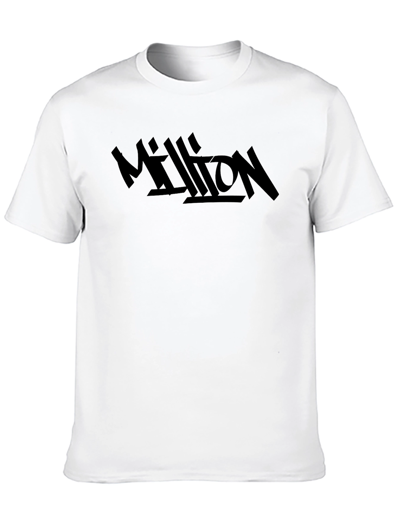 Million Graphic Tee - Black Cotton Blend