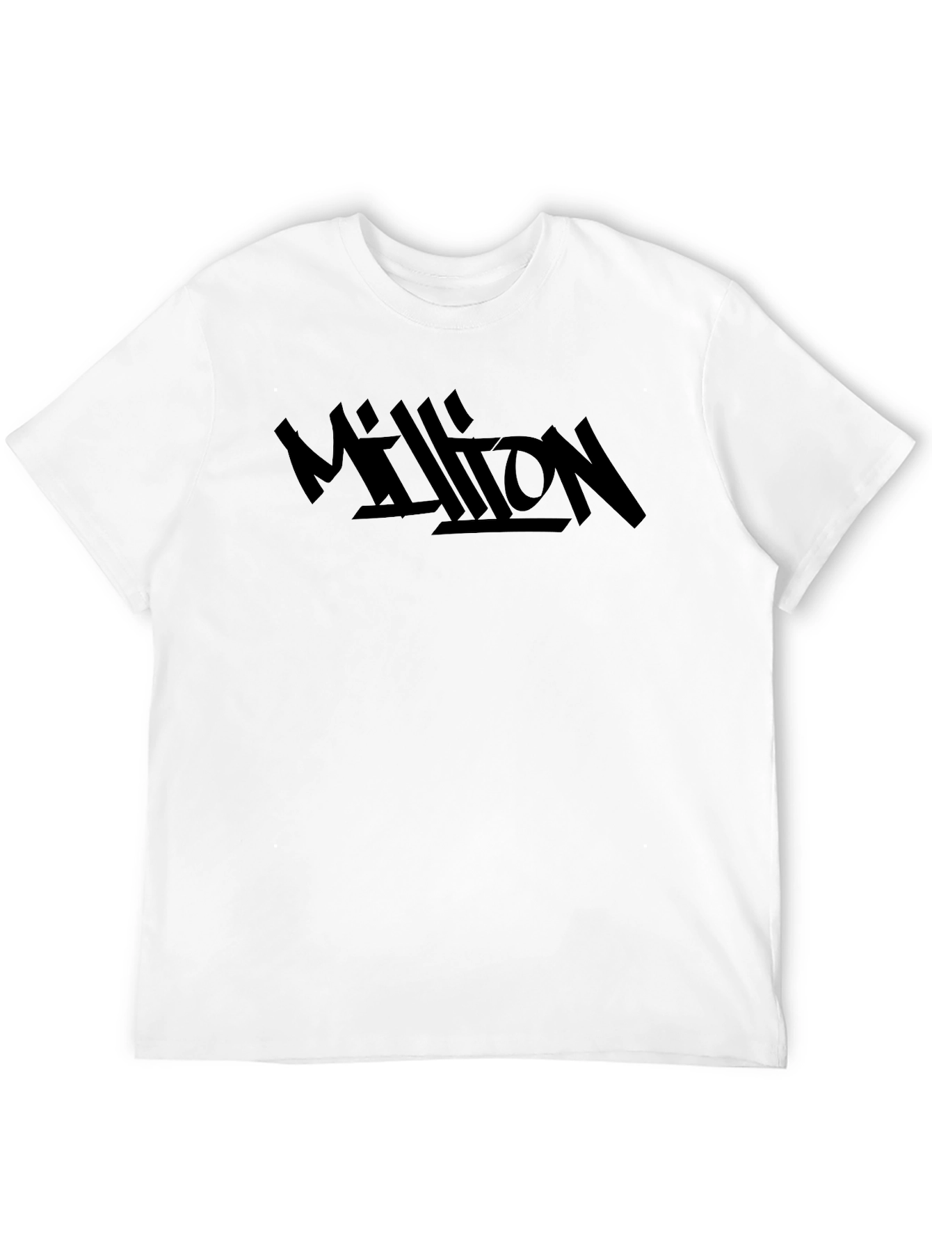 Million Graphic Tee - Black Cotton Blend