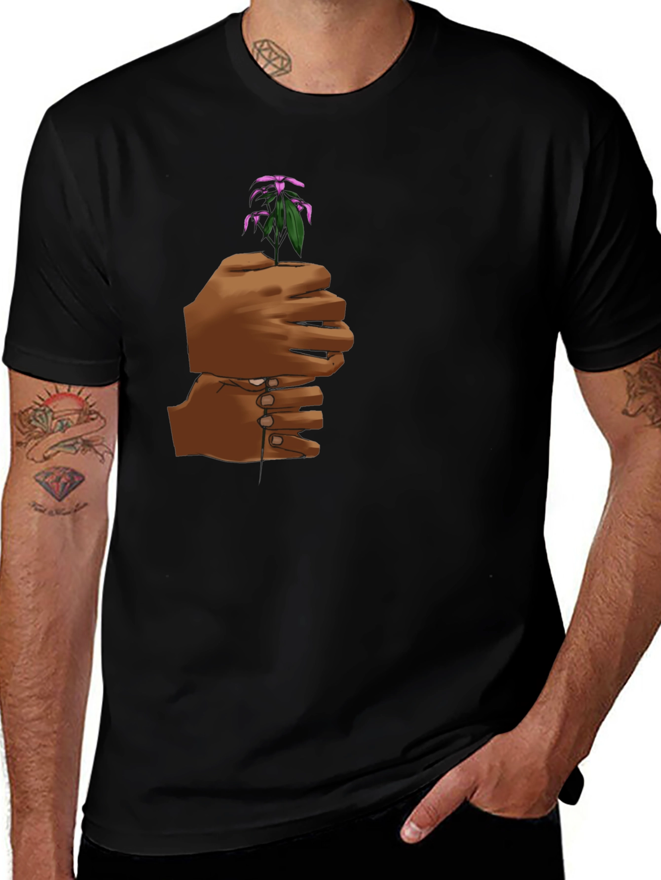 Growth Hands T-Shirt - Black