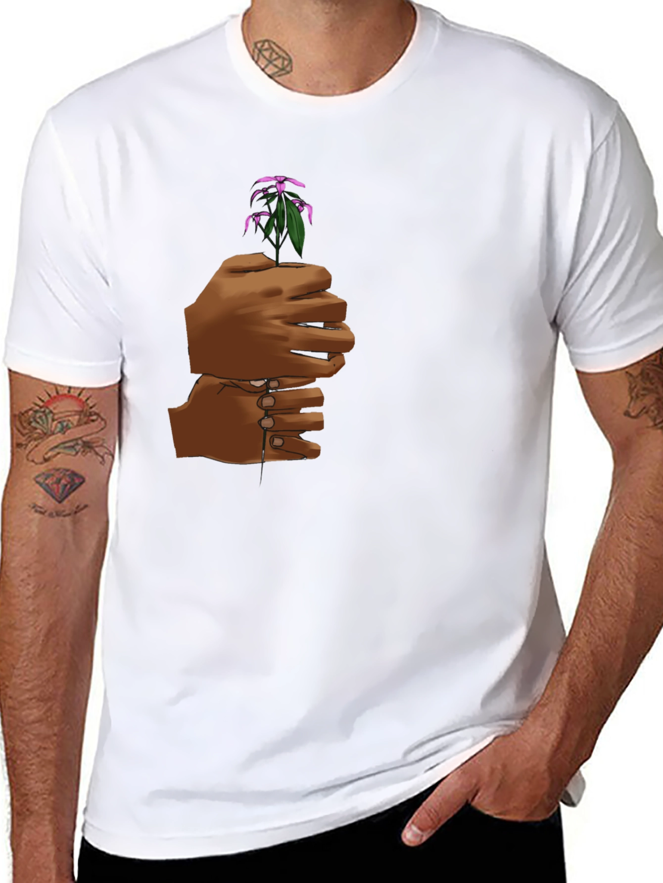 Growth Hands T-Shirt - Black