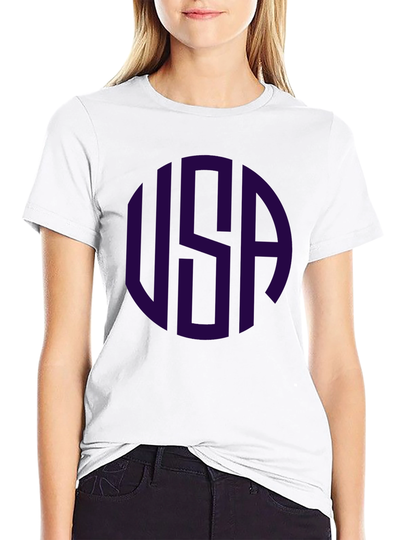 USA Circle Graphic T-Shirt - Stylish Patriotic Tee