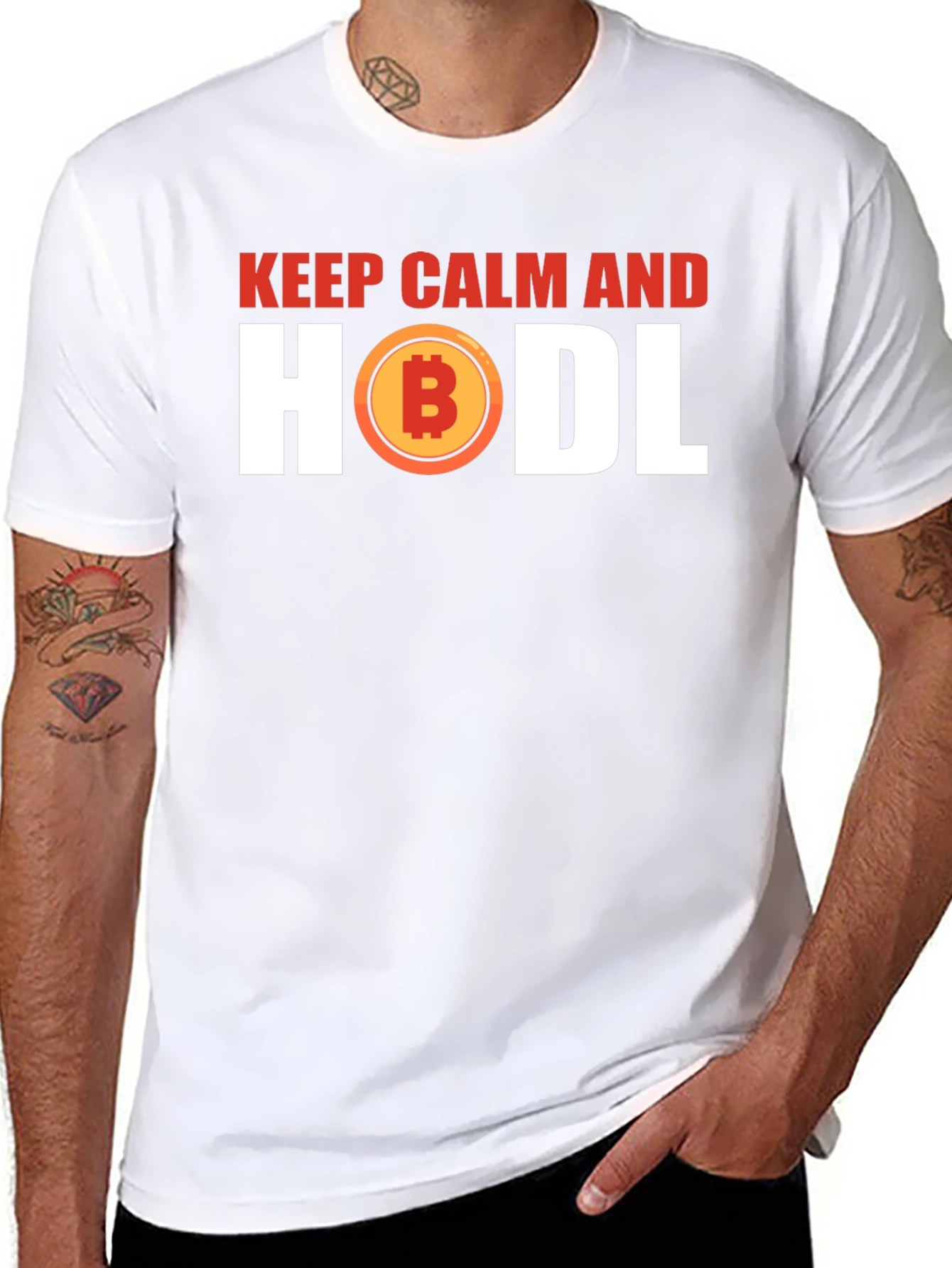 Keep Calm and HODL Bitcoin Graphic T-Shirt