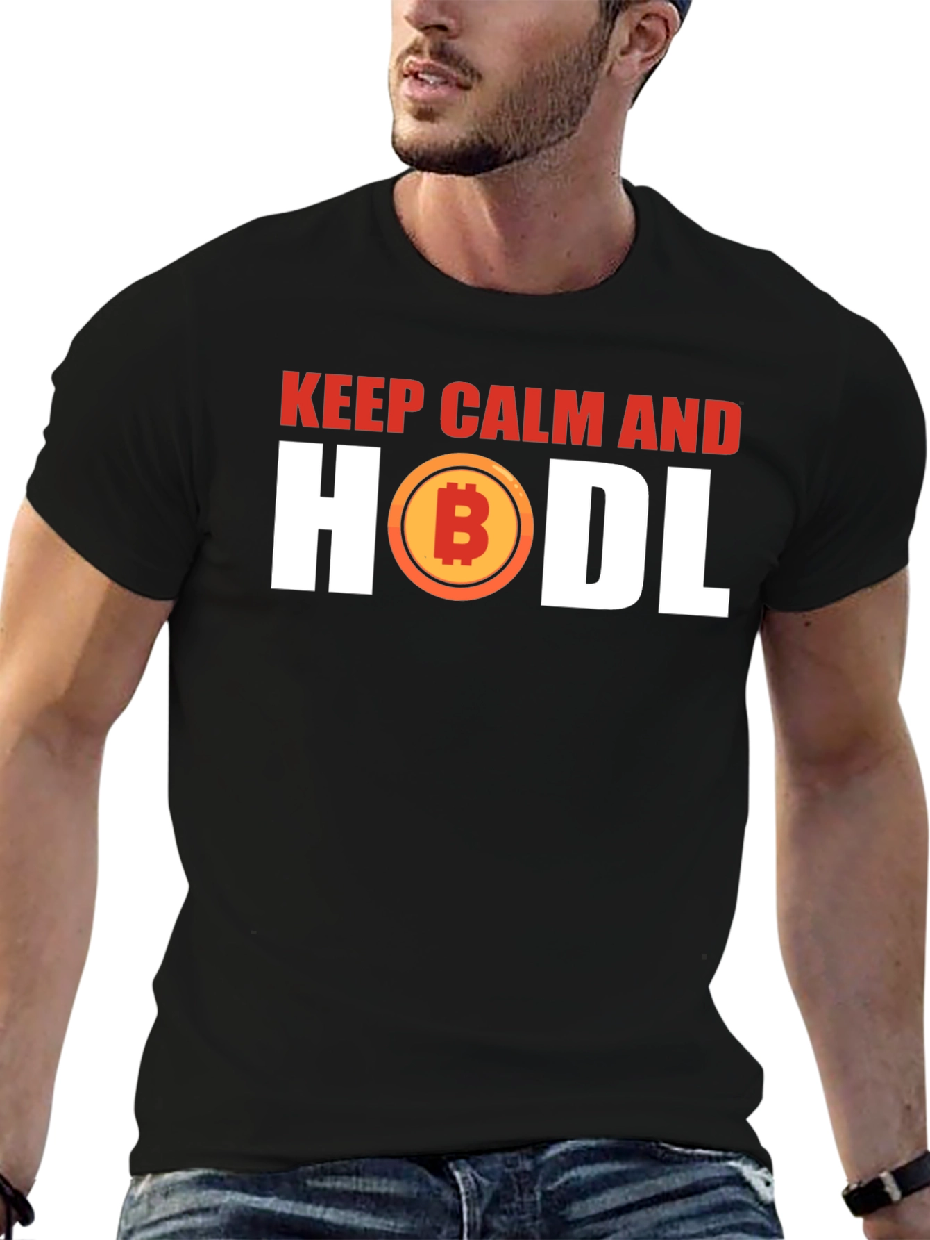 Keep Calm and HODL Bitcoin Graphic T-Shirt