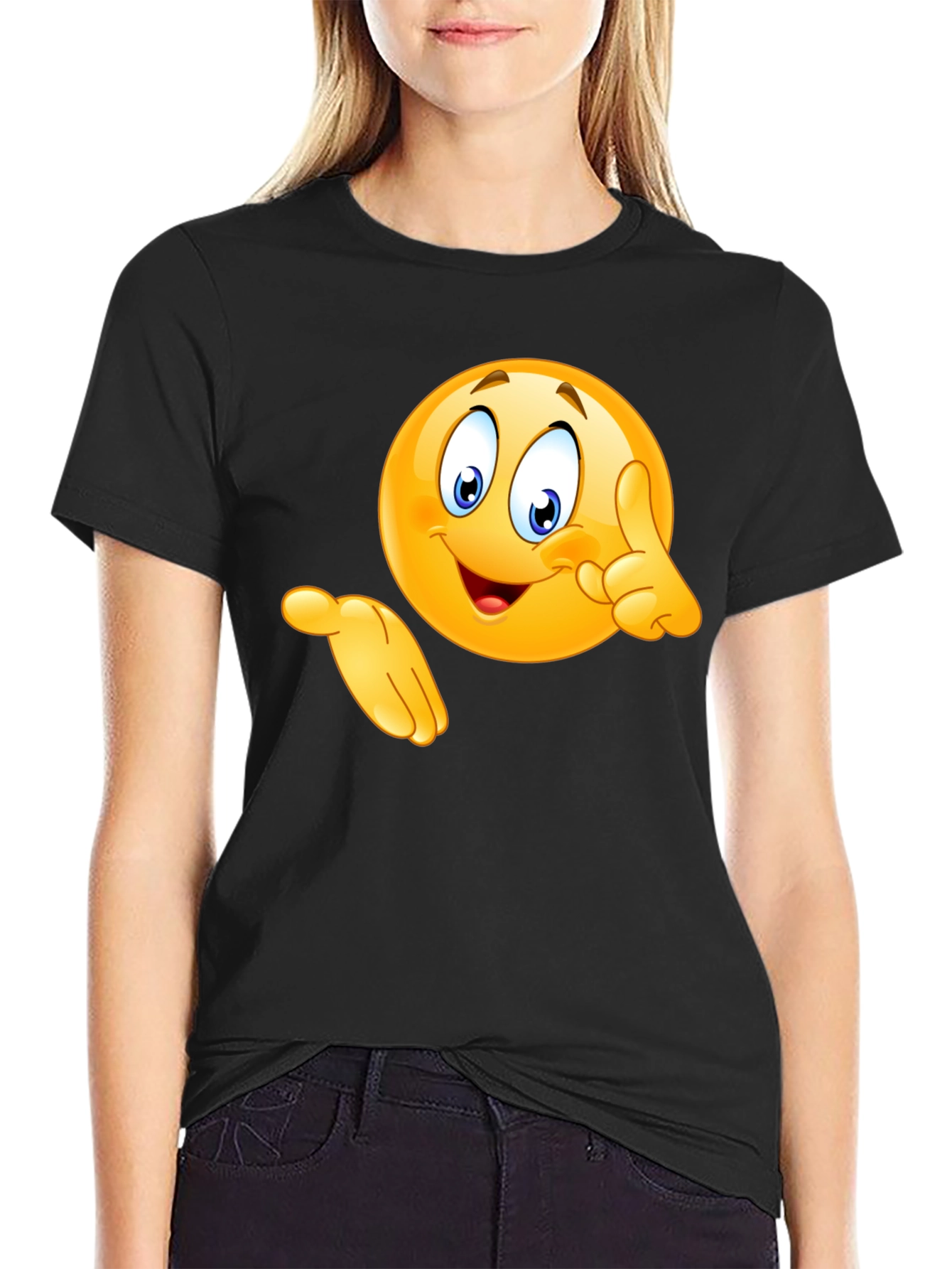 Emoji Graphic Black T-Shirt - Fun & Casual