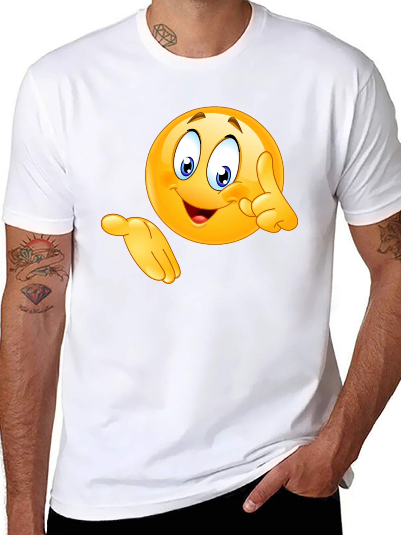Emoji Graphic Black T-Shirt - Fun & Casual