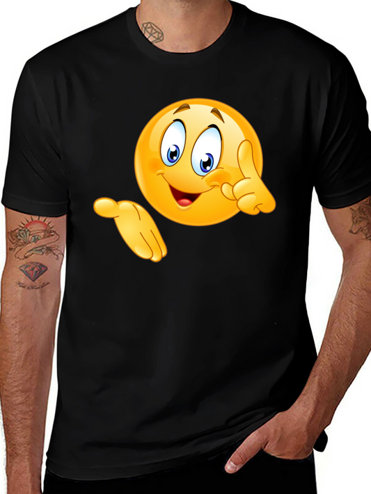 Emoji Graphic Black T-Shirt - Fun & Casual