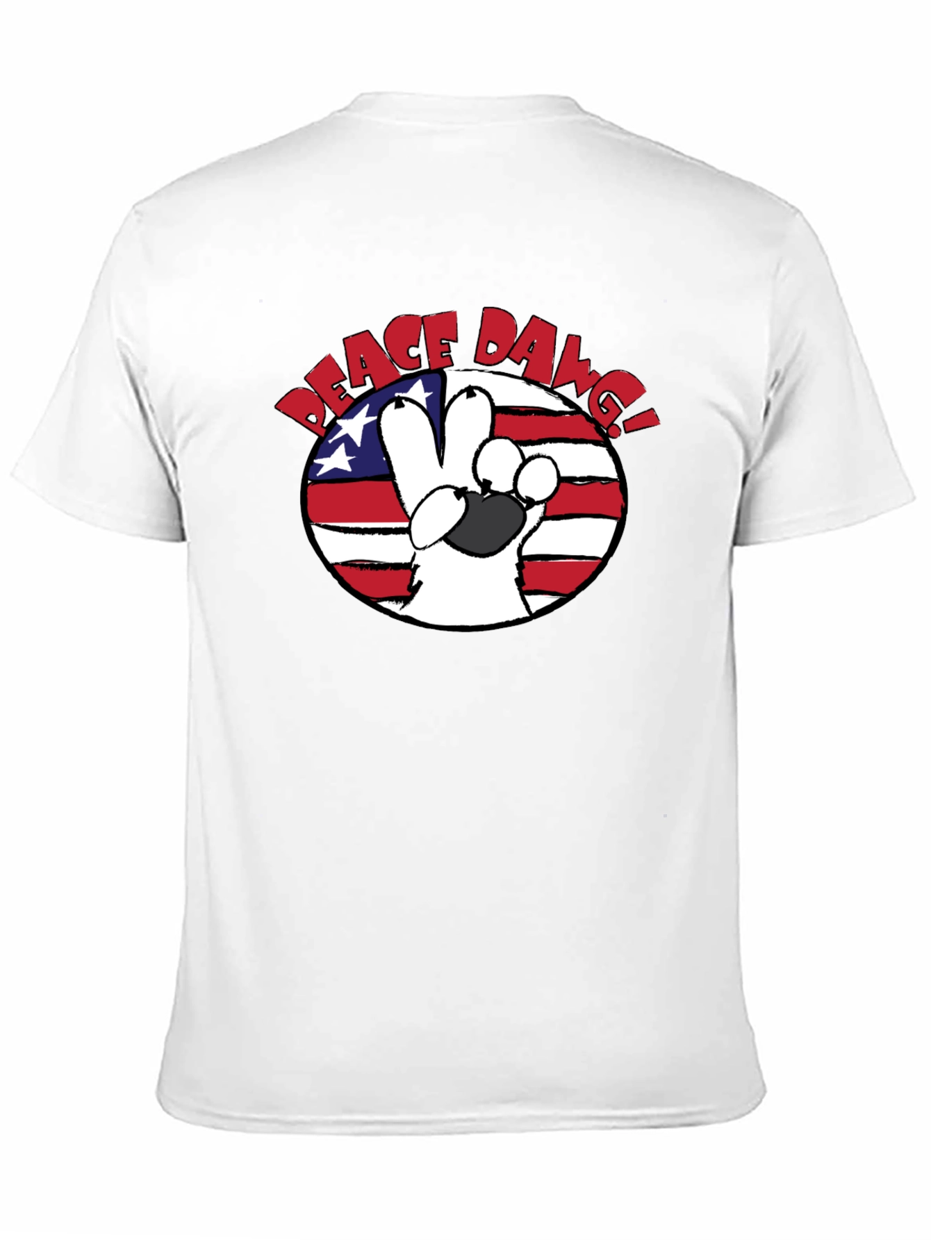 Peace Dawg T-Shirt - Patriotic Dog Lover Tee