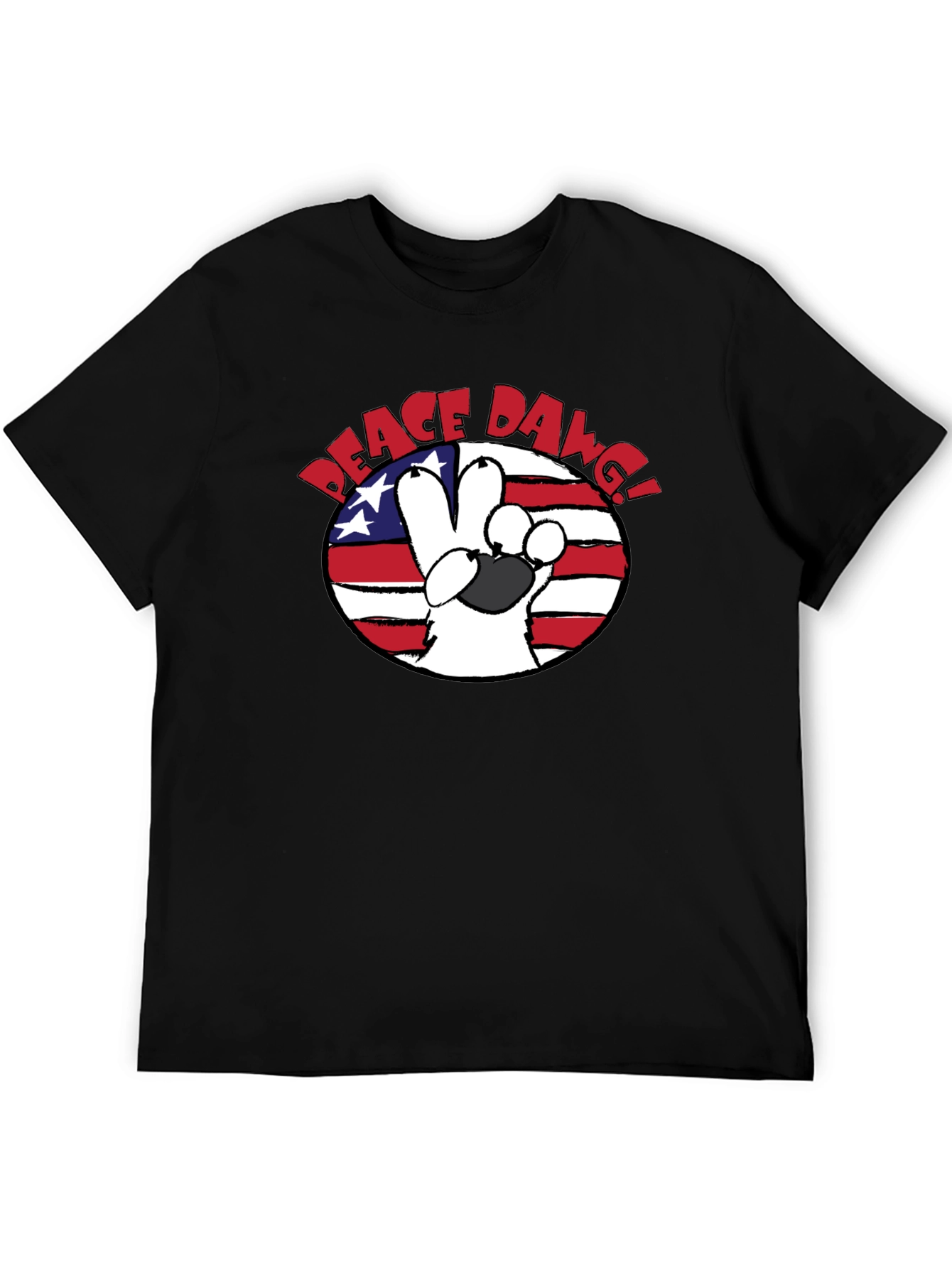 Peace Dawg T-Shirt - Patriotic Dog Lover Tee