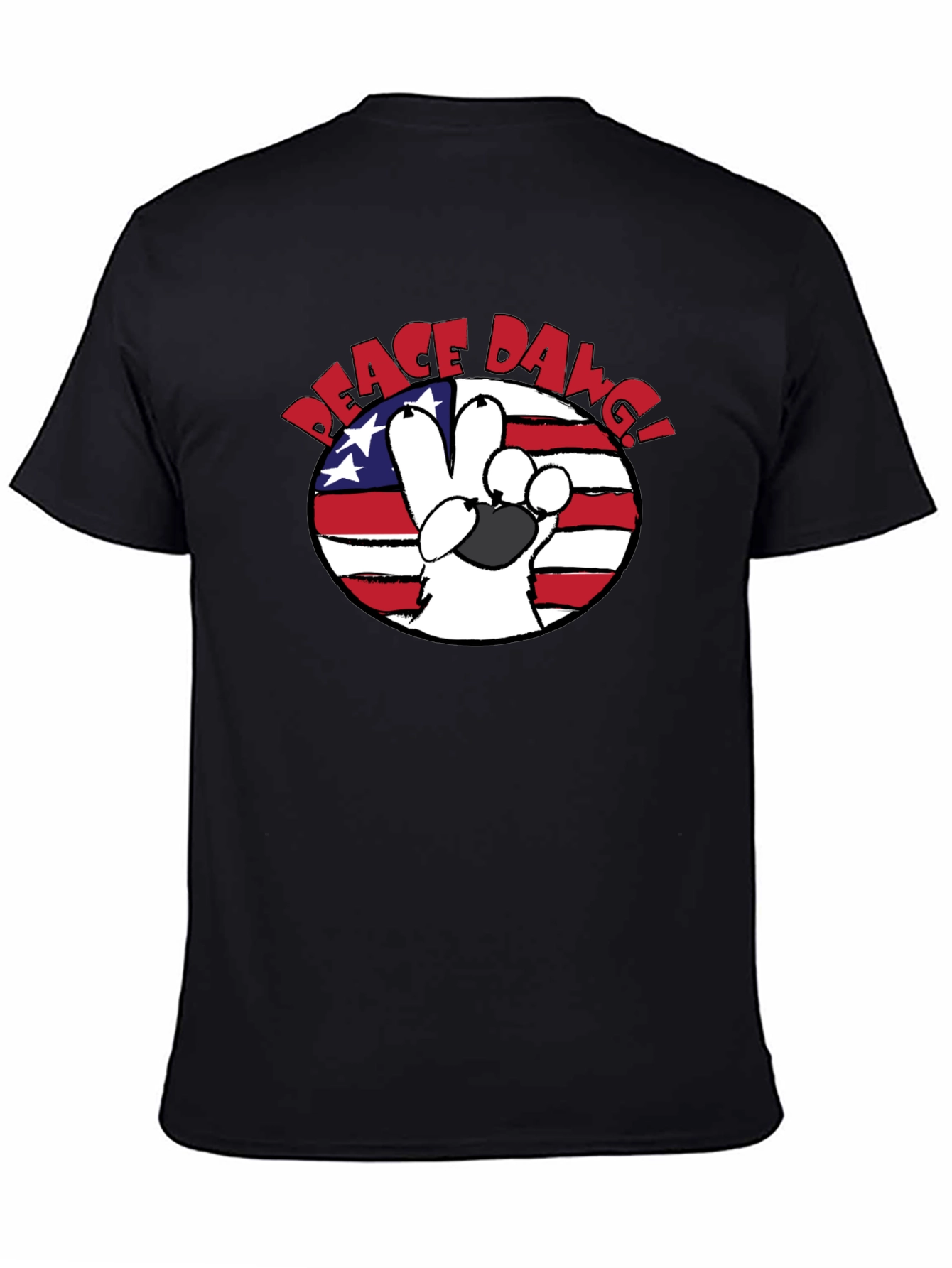 Peace Dawg T-Shirt - Patriotic Dog Lover Tee