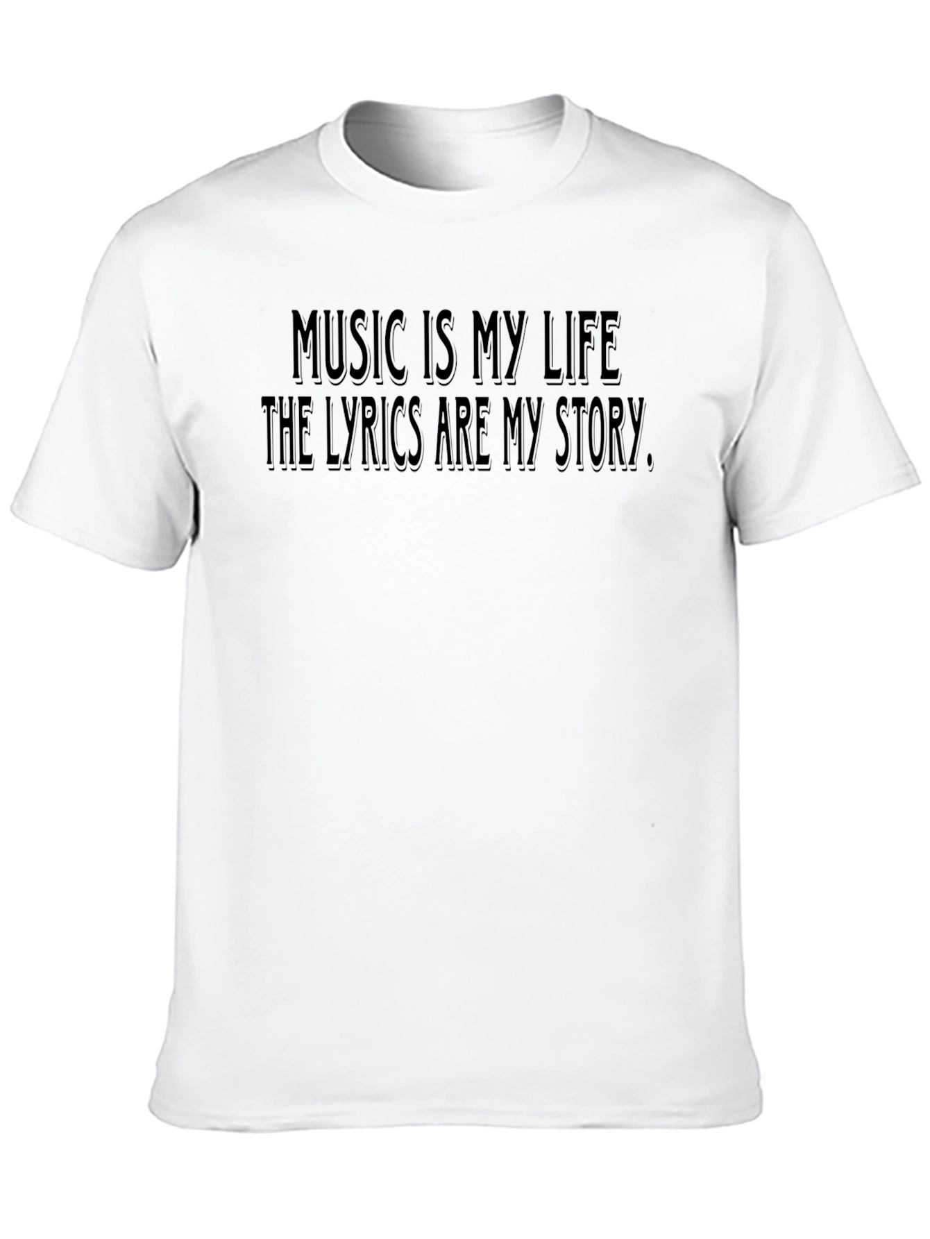 Music Is My Life T-Shirt - Black