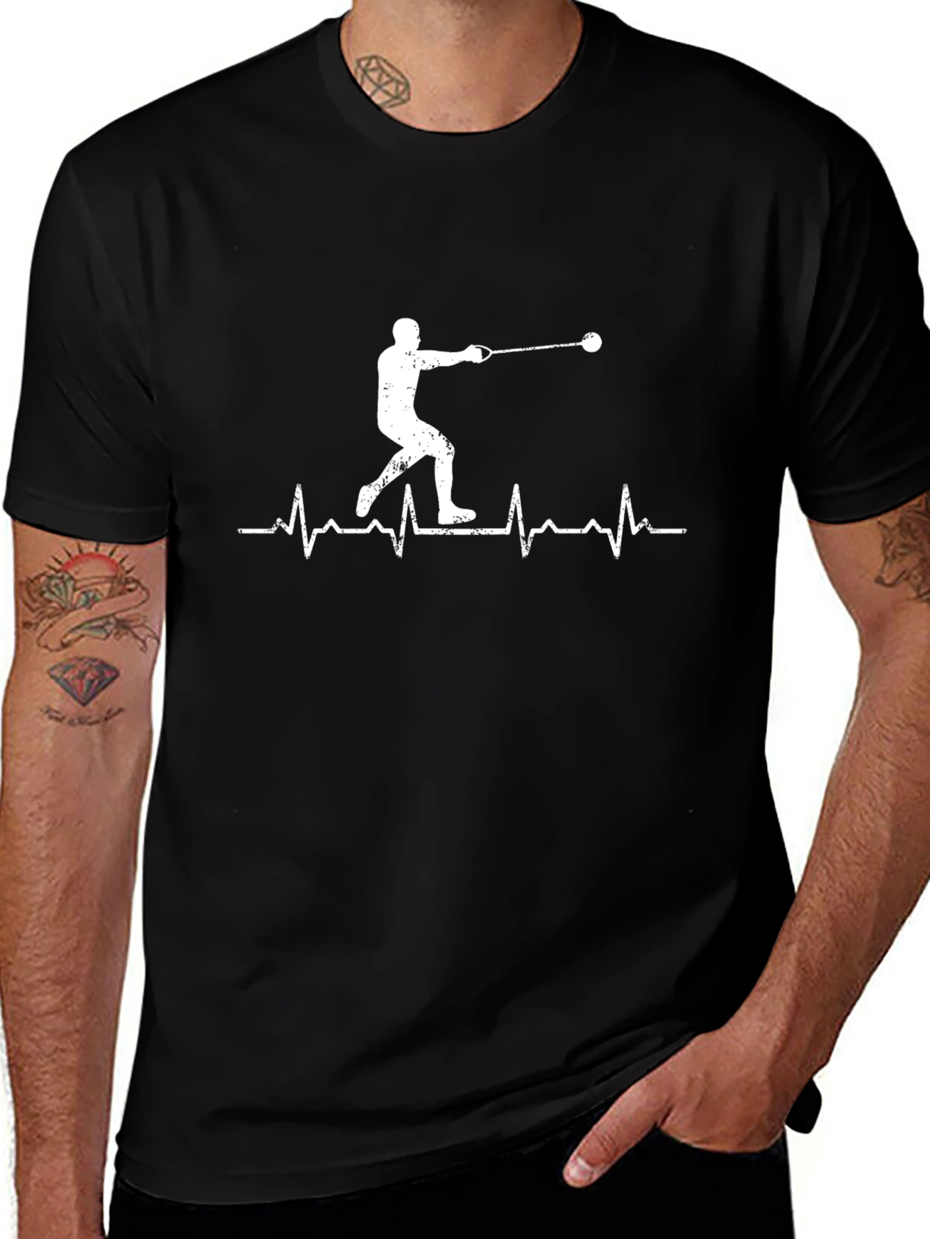 Hammer Throw Heartbeat T-Shirt - Track & Field Tee