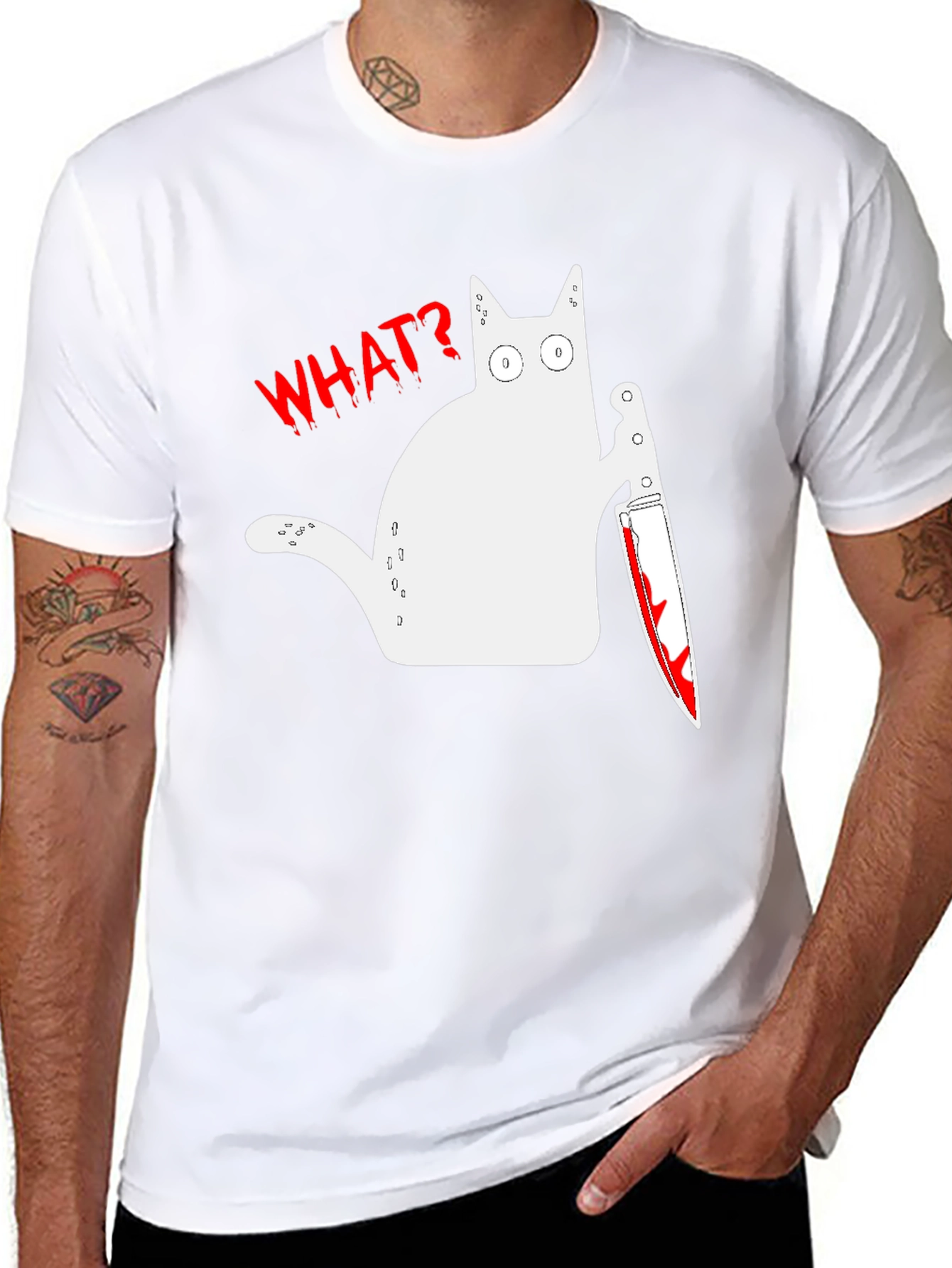 Killer Cat T-Shirt - Funny Graphic Tee