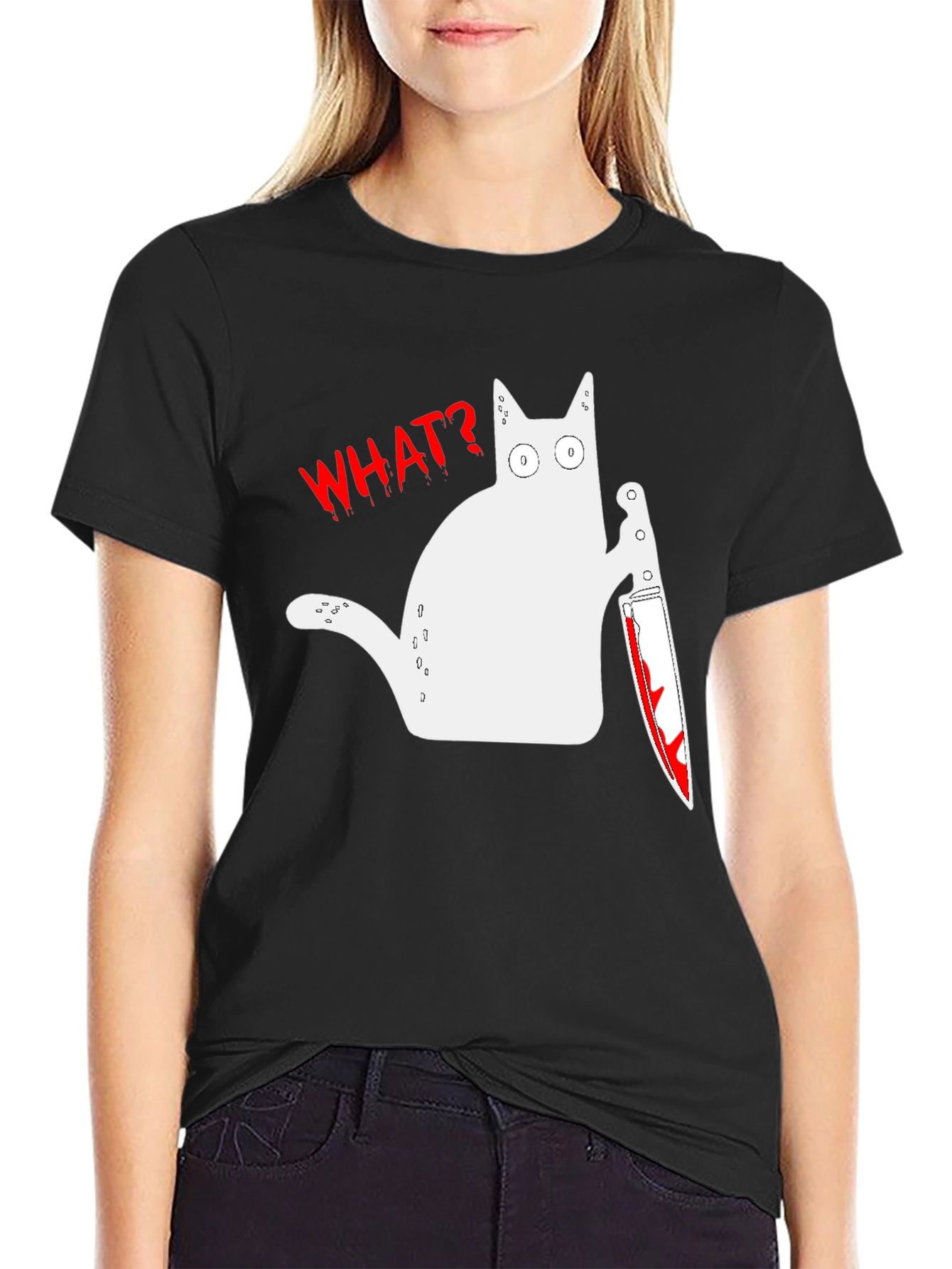 Killer Cat T-Shirt - Funny Graphic Tee