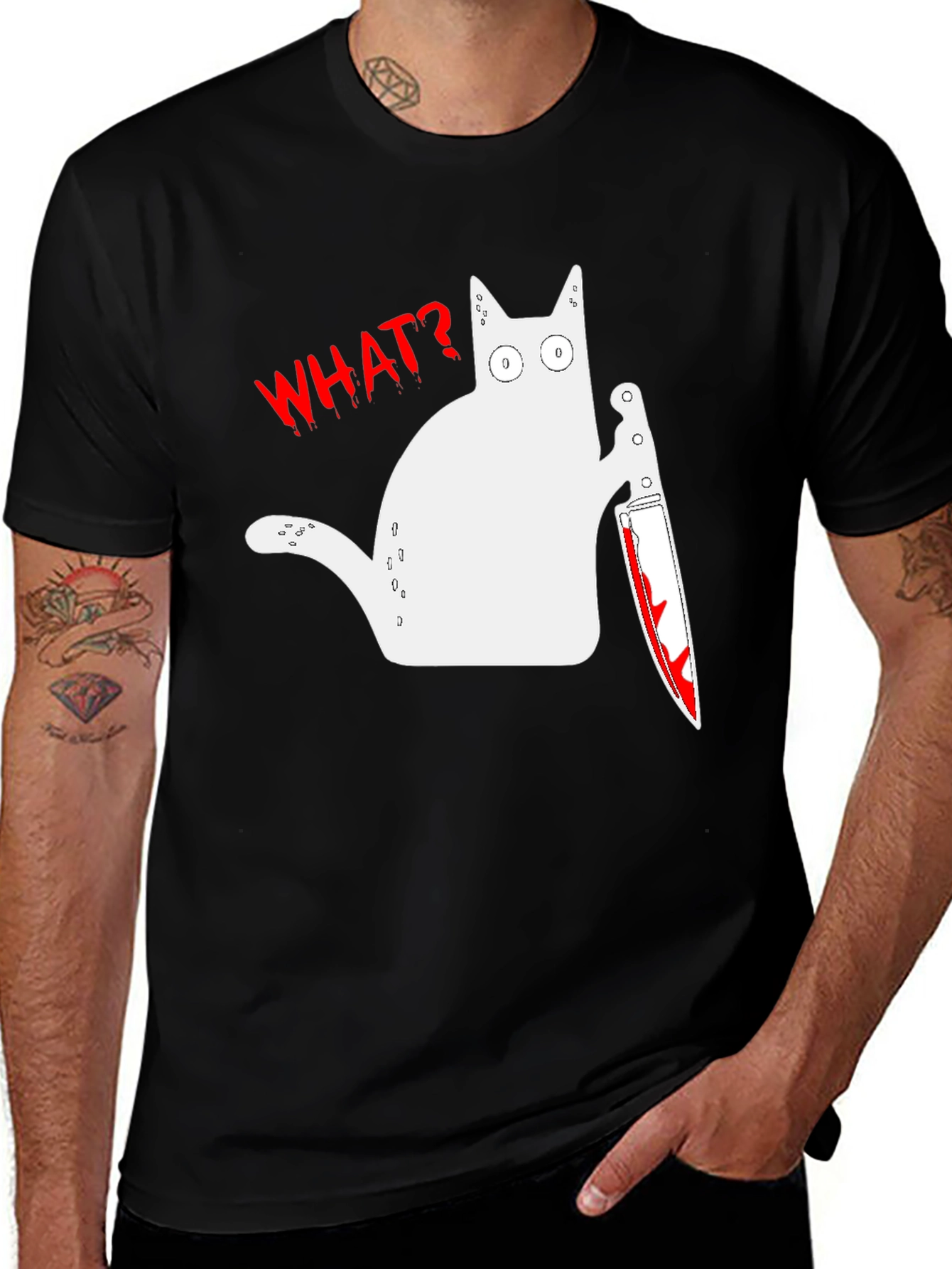 Killer Cat T-Shirt - Funny Graphic Tee