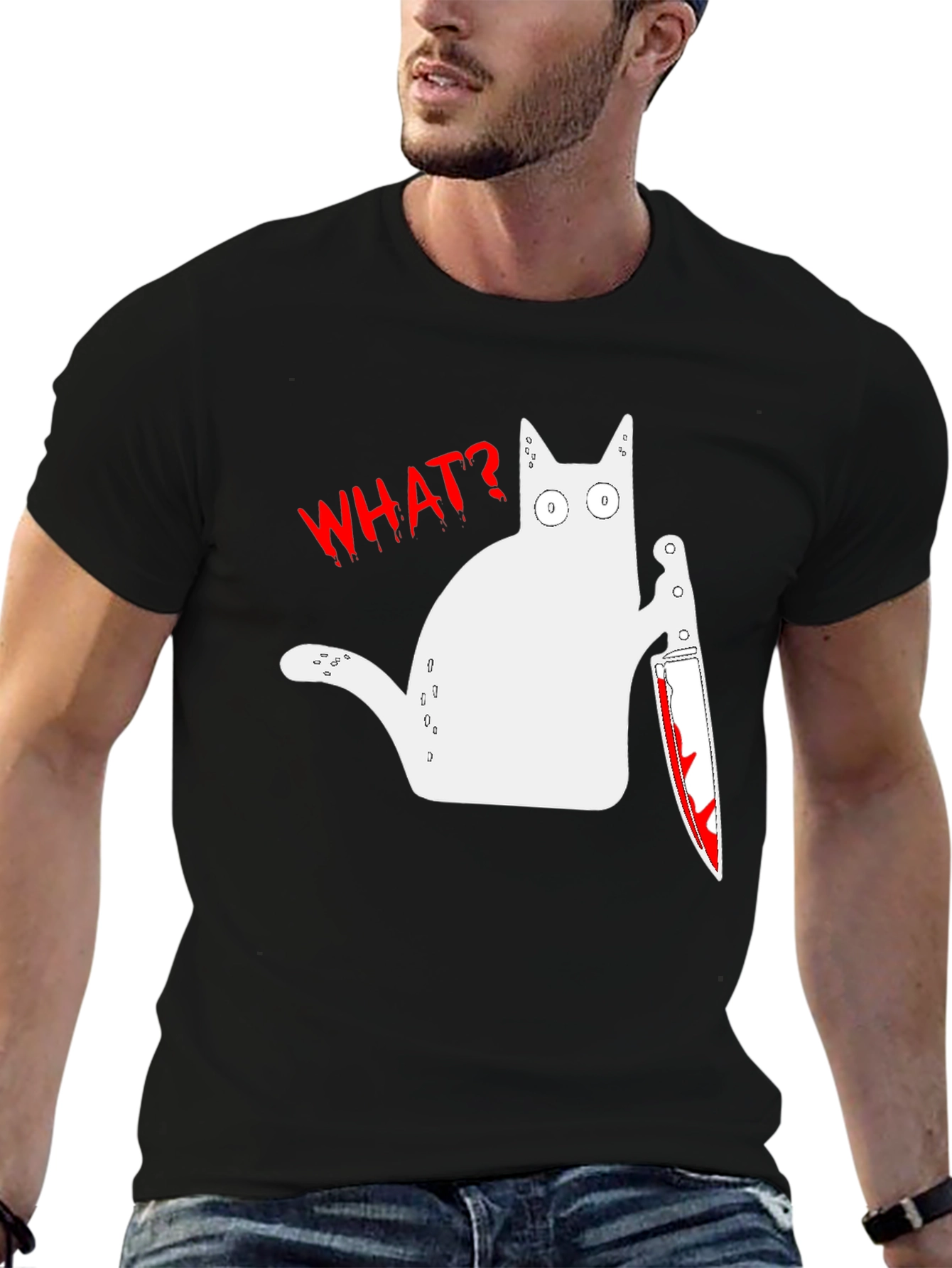Killer Cat T-Shirt - Funny Graphic Tee