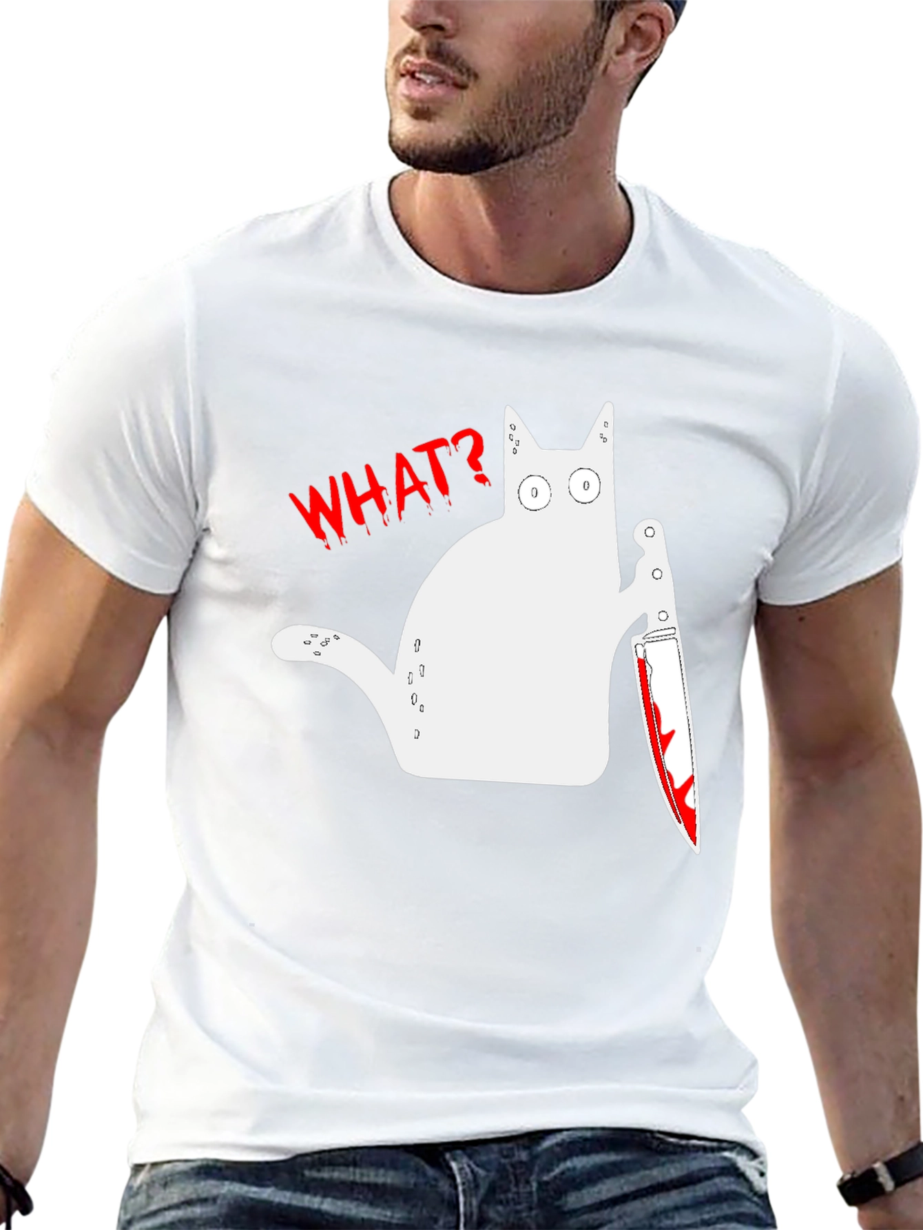 Killer Cat T-Shirt - Funny Graphic Tee