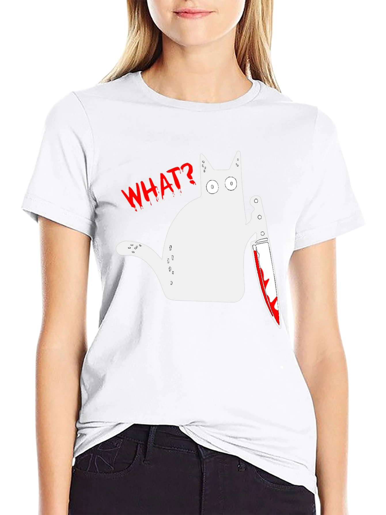 Killer Cat T-Shirt - Funny Graphic Tee