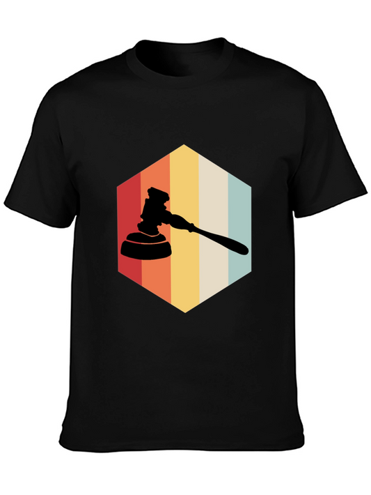 Retro Gavel T-Shirt - Vintage Judge Law Design