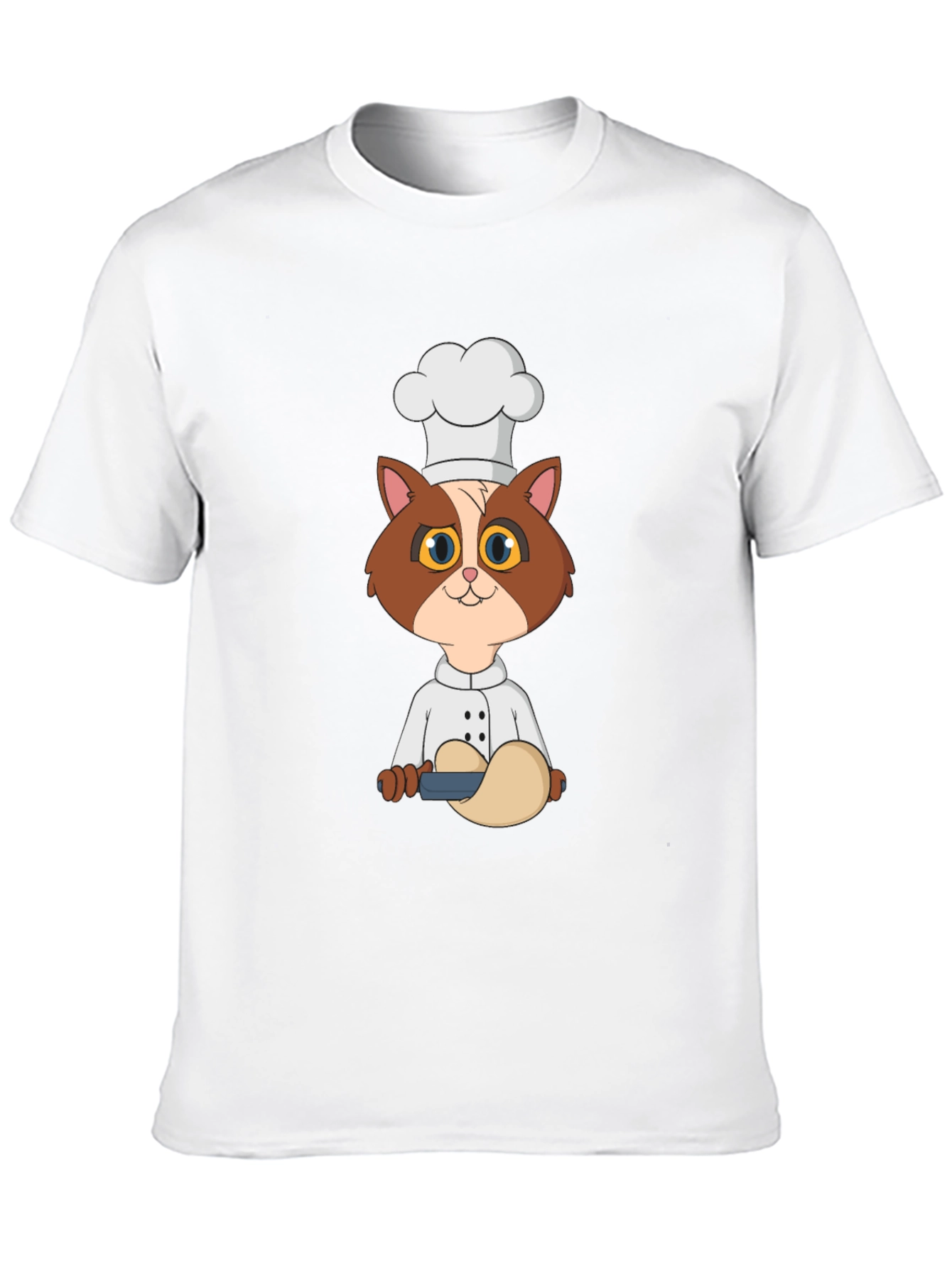 Chef Cat T-Shirt - Cute Cartoon Kitten Design
