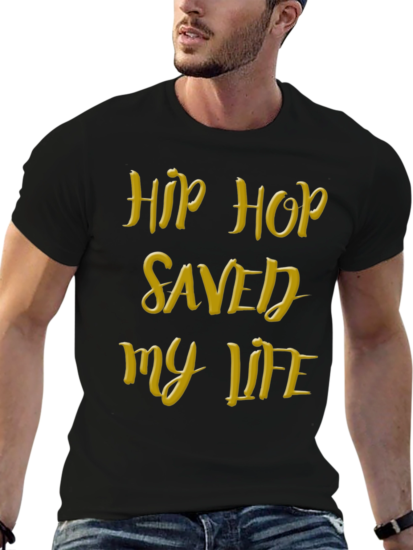 Hip Hop Saved My Life Black T-Shirt