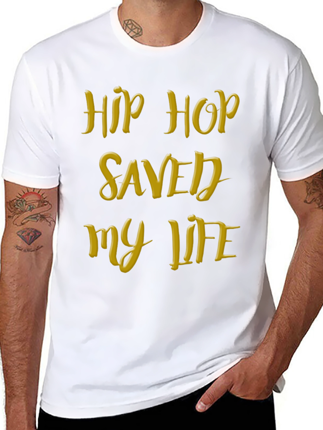 Hip Hop Saved My Life Black T-Shirt